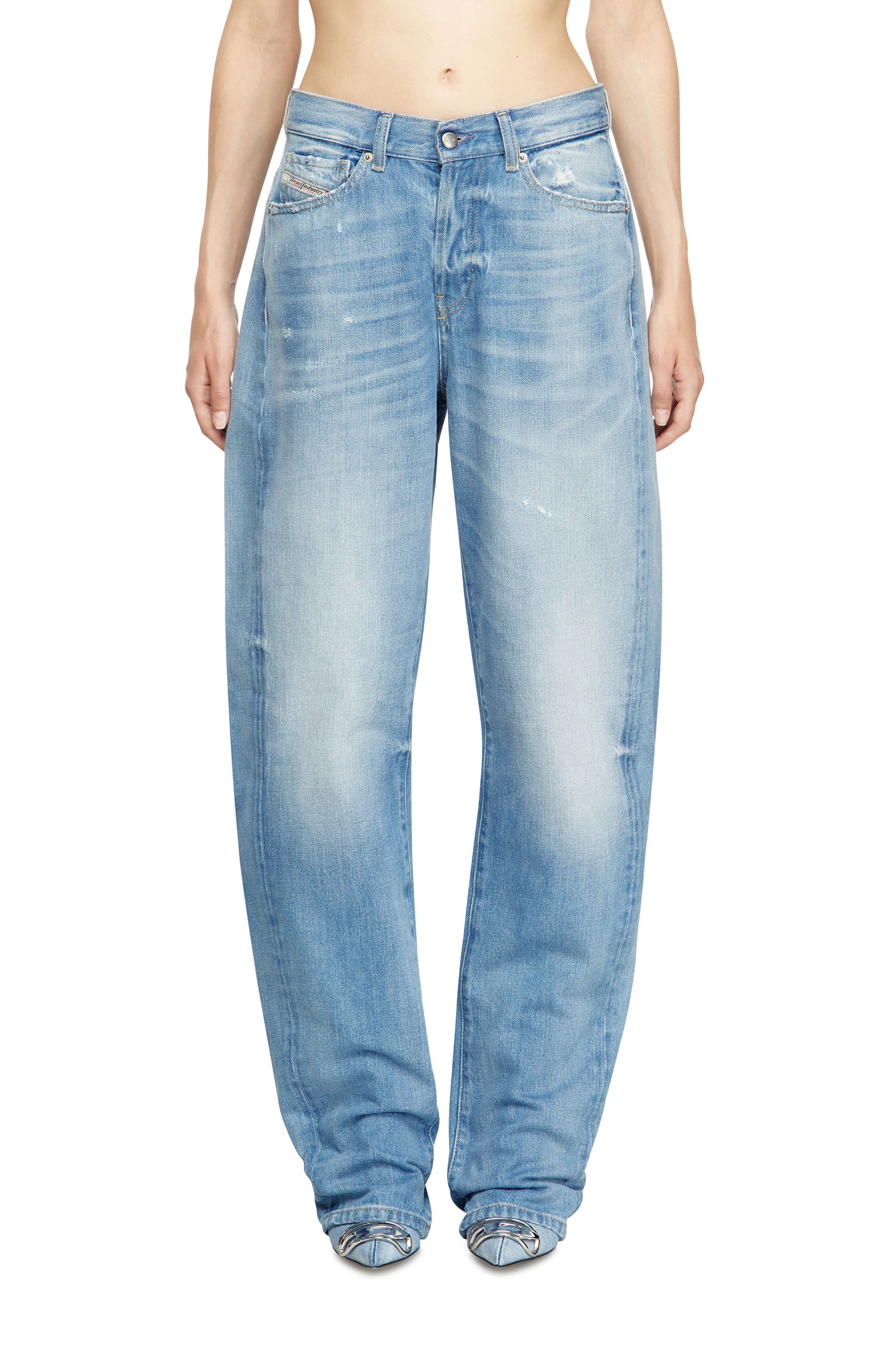 Diesel - Female's Relaxed Jeans 1974 D-Ellz 09M24, ライトブルー - 3