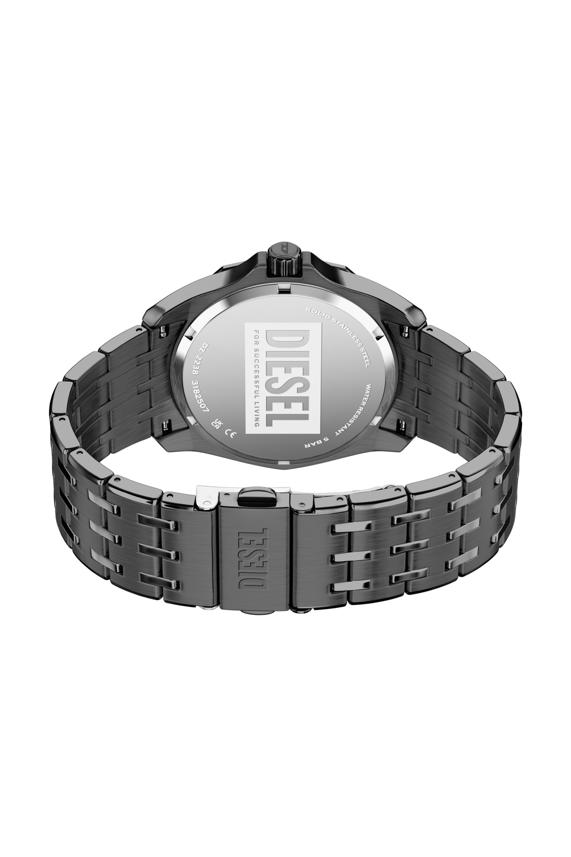 Diesel - DZ2238 WATCH, Male's Stinger gunmetal stainless steel watch in ダークグレー - 5