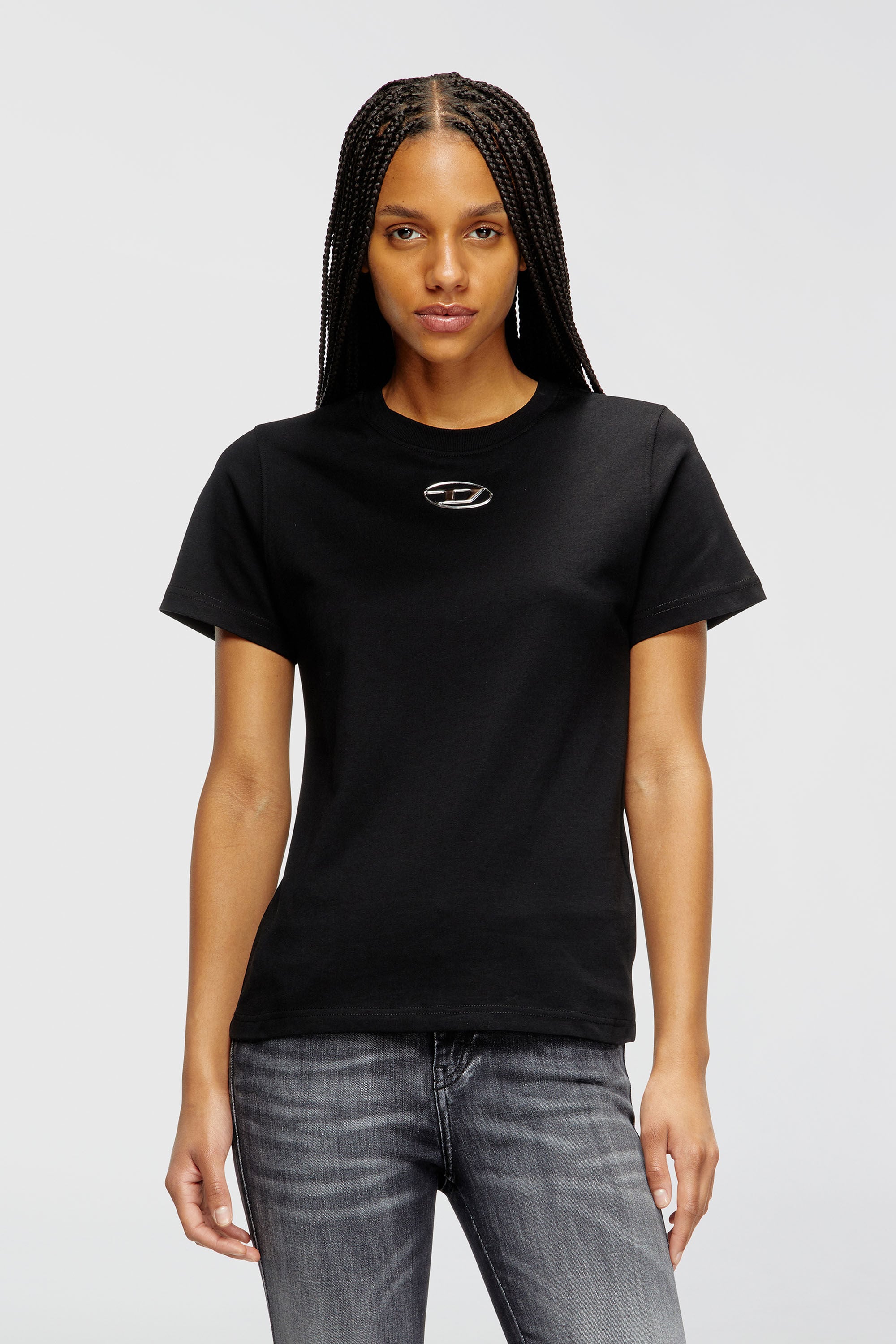 Diesel - T-REGS-OD-Q1, Female's Tシャツ in ブラック - 3