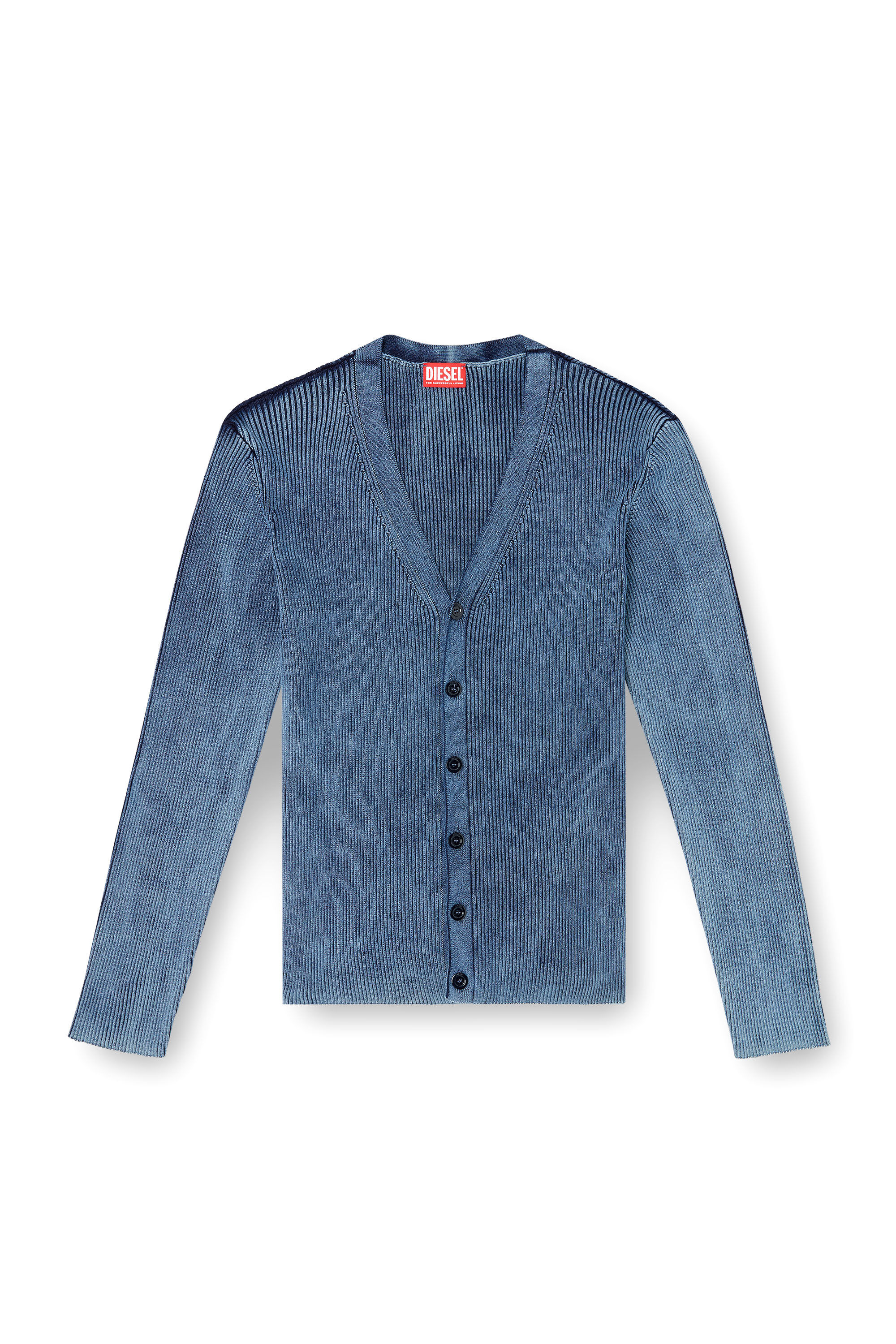 Diesel - K-ARDI-D, Male's Indigo-knit cardigan in ブルー - 2