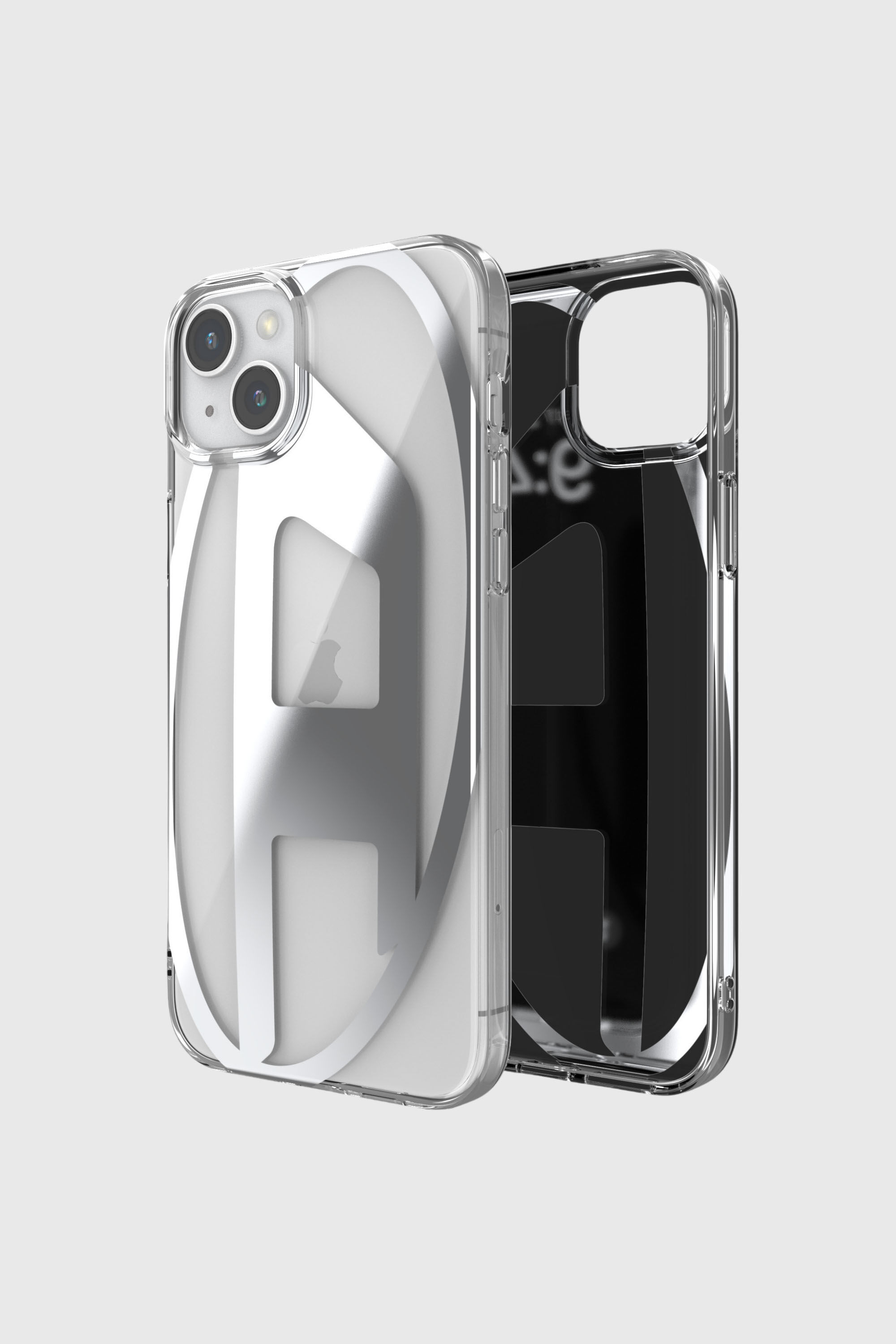 Diesel - 54203 MOULDED CASE, Unisex's iPhone 15 Plus クリアケース in シルバー - 1