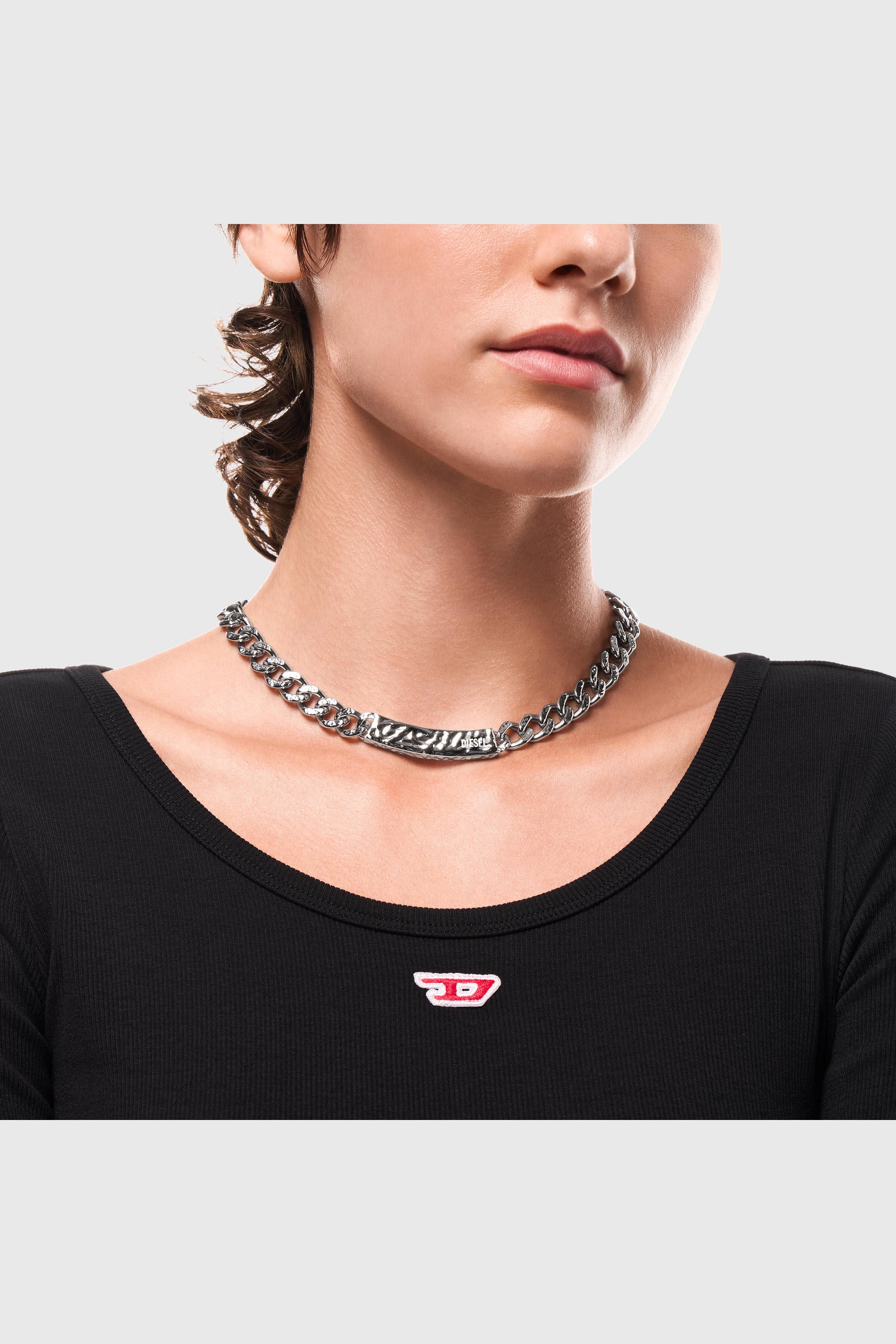 Diesel - DX1733040, Unisex's ネックレス in シルバー - 4
