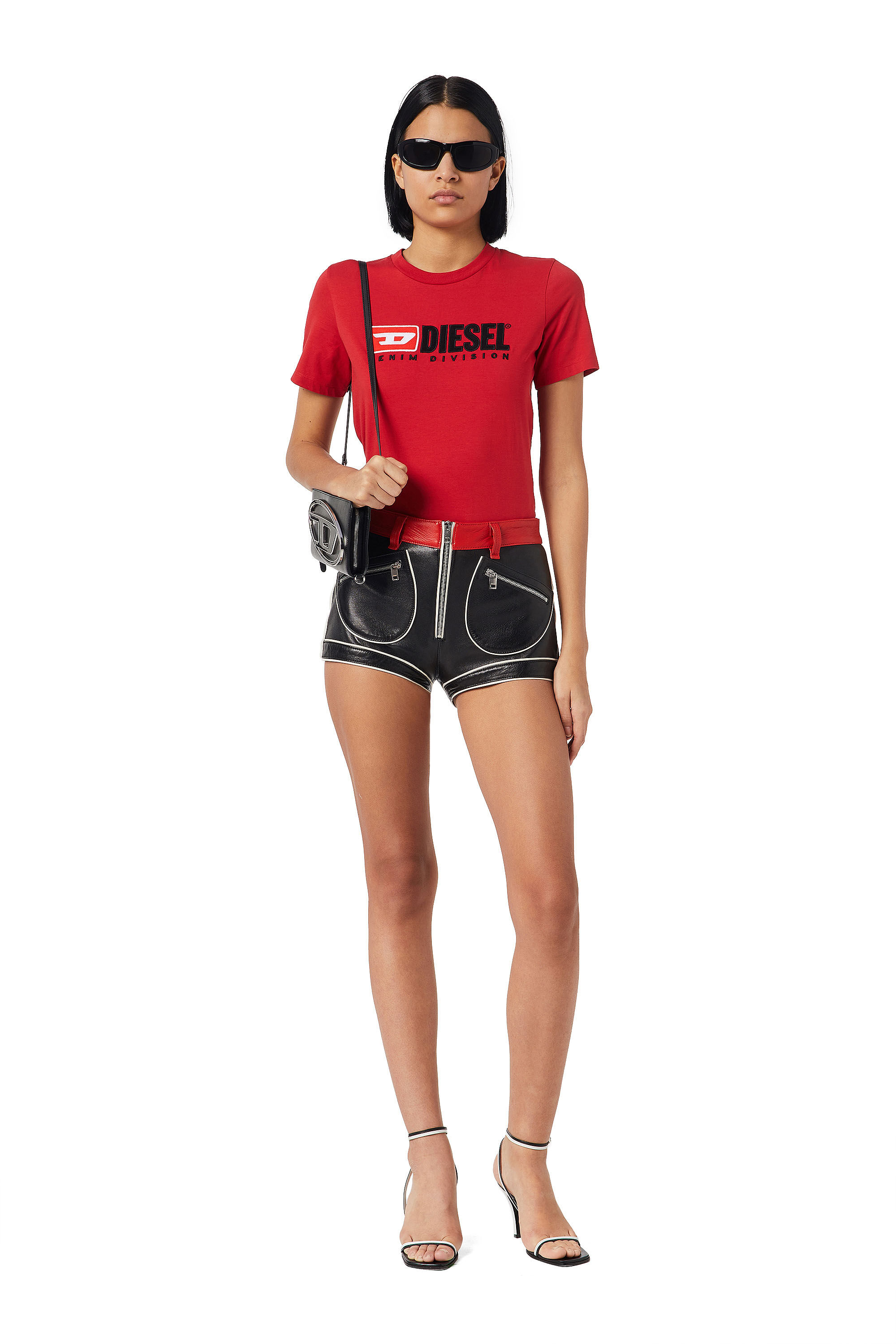 Diesel - T-REG-DIV, Female's 半袖 Tシャツ in レッド - 1