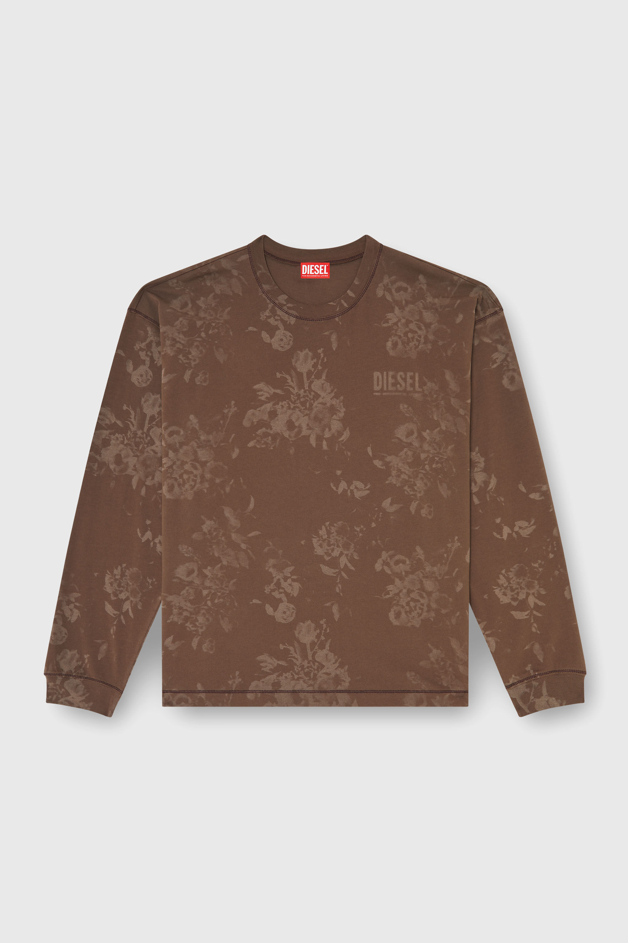 Diesel - T-BOXT-LS-NOT, Male's 長袖Tシャツ in ブラウン - 2