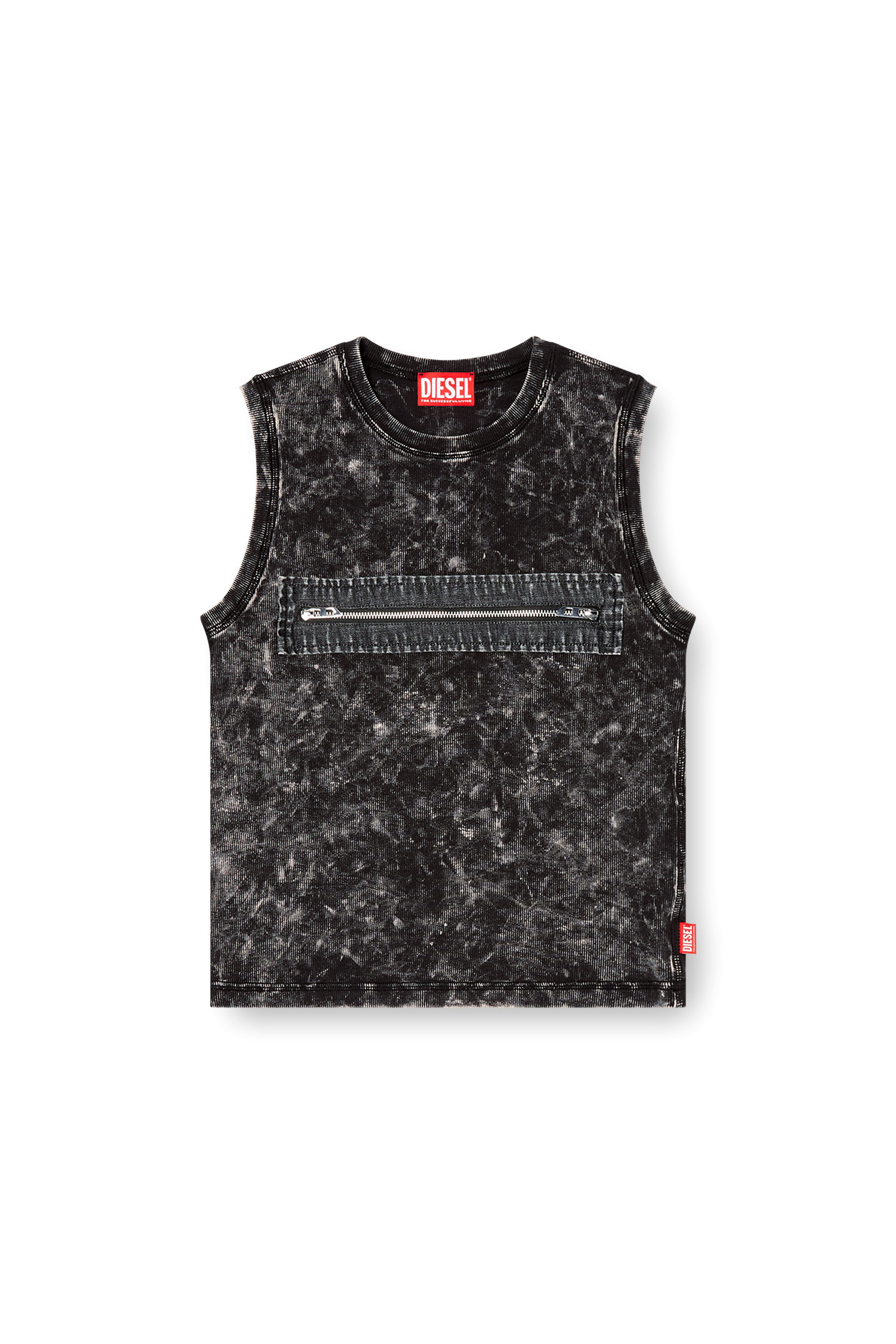 T-ARTED Sleeveless top with zip detail｜ブラック｜ウィメンズ｜DIESEL
