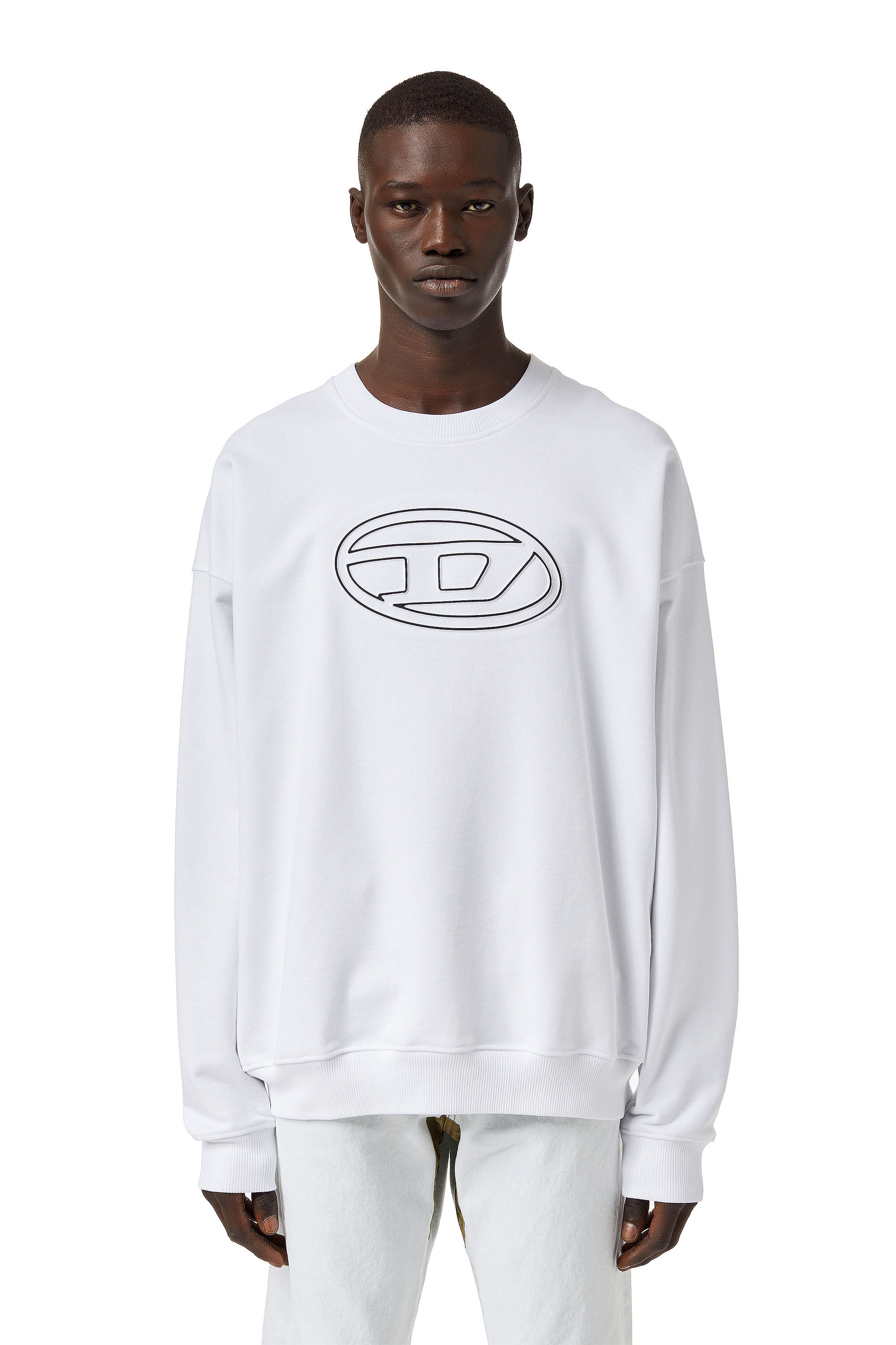 【予約中！】 S-MART-BIGOVAL ｜ディーゼル ロゴスウェットシャツ MEN: トップス