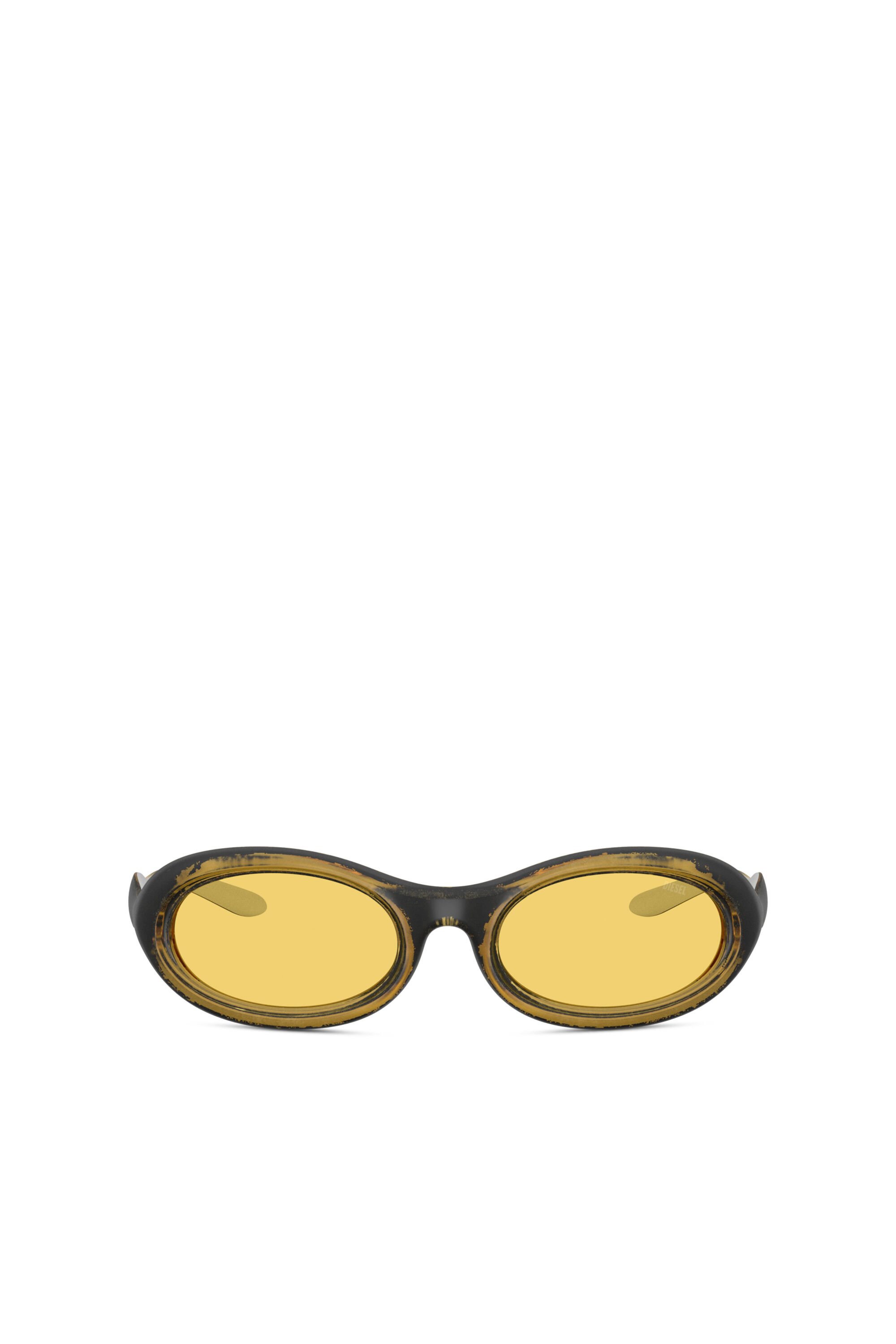 Diesel - 0DL3011U, Unisex's Oval sunglasses in イエロー - 1