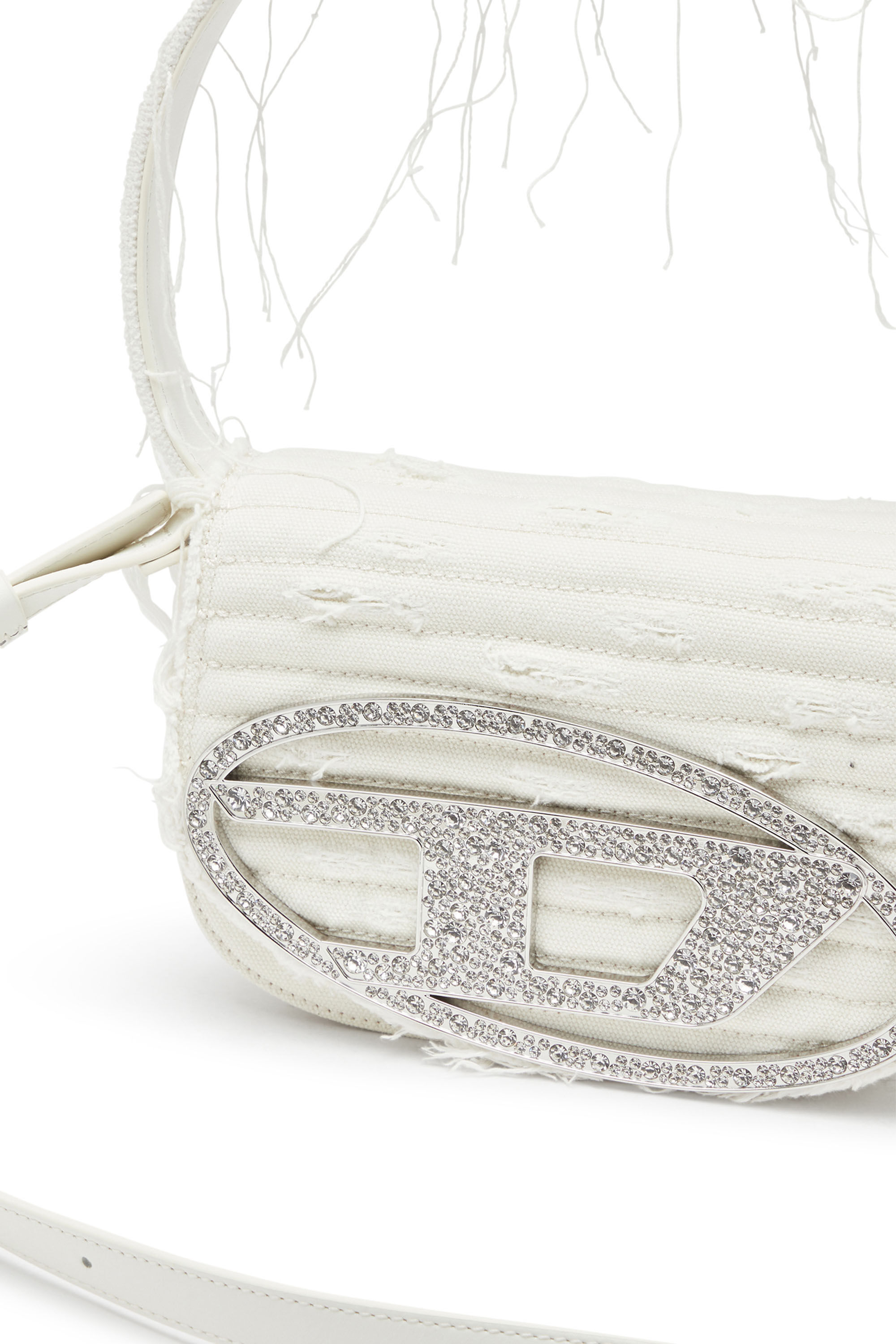 1DR 1DR-Iconic shoulder bag in canvas and leather｜ホワイト