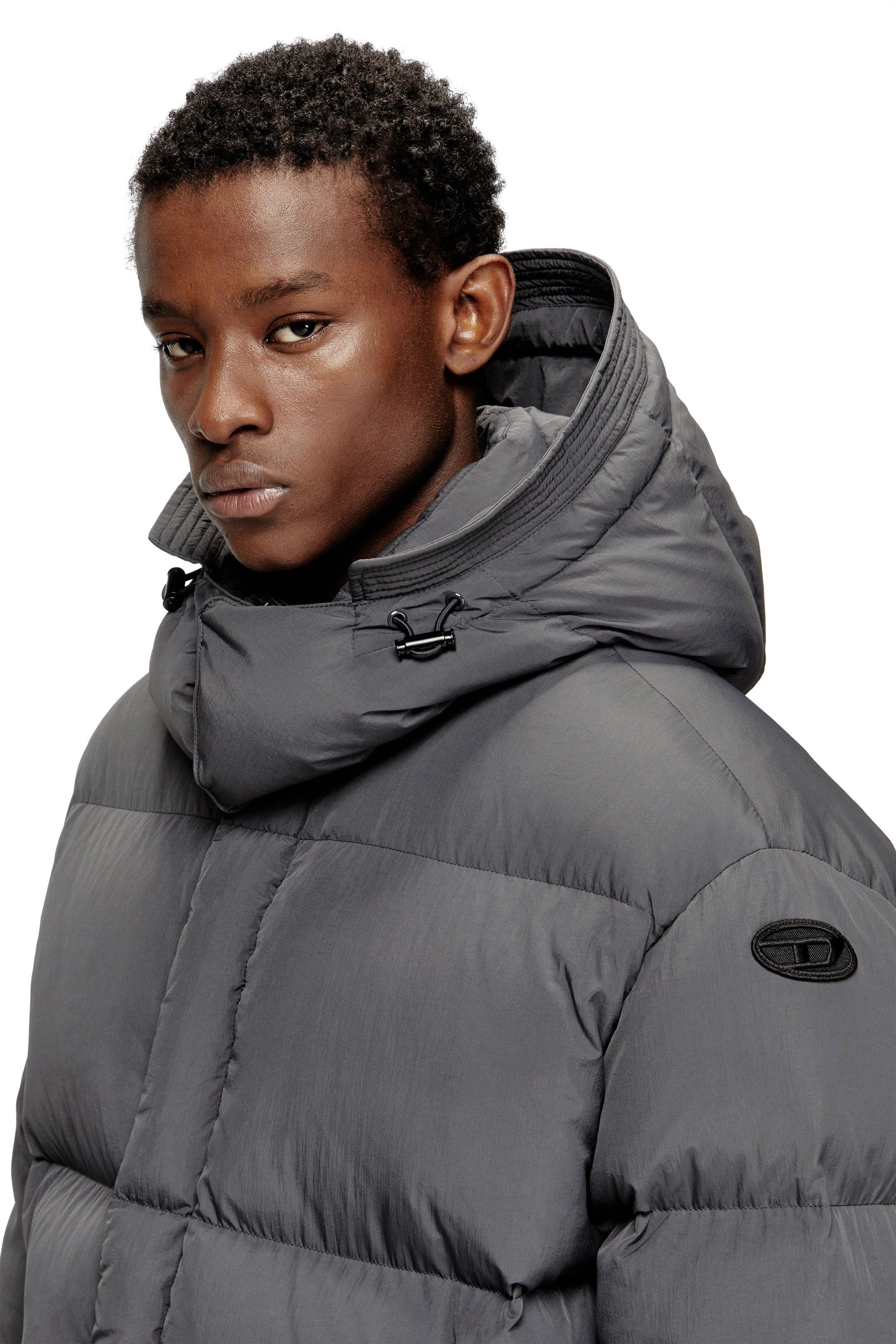 Diesel - W-ROLFYS-WRD, Male's ダウンジャケット in グレー - 4