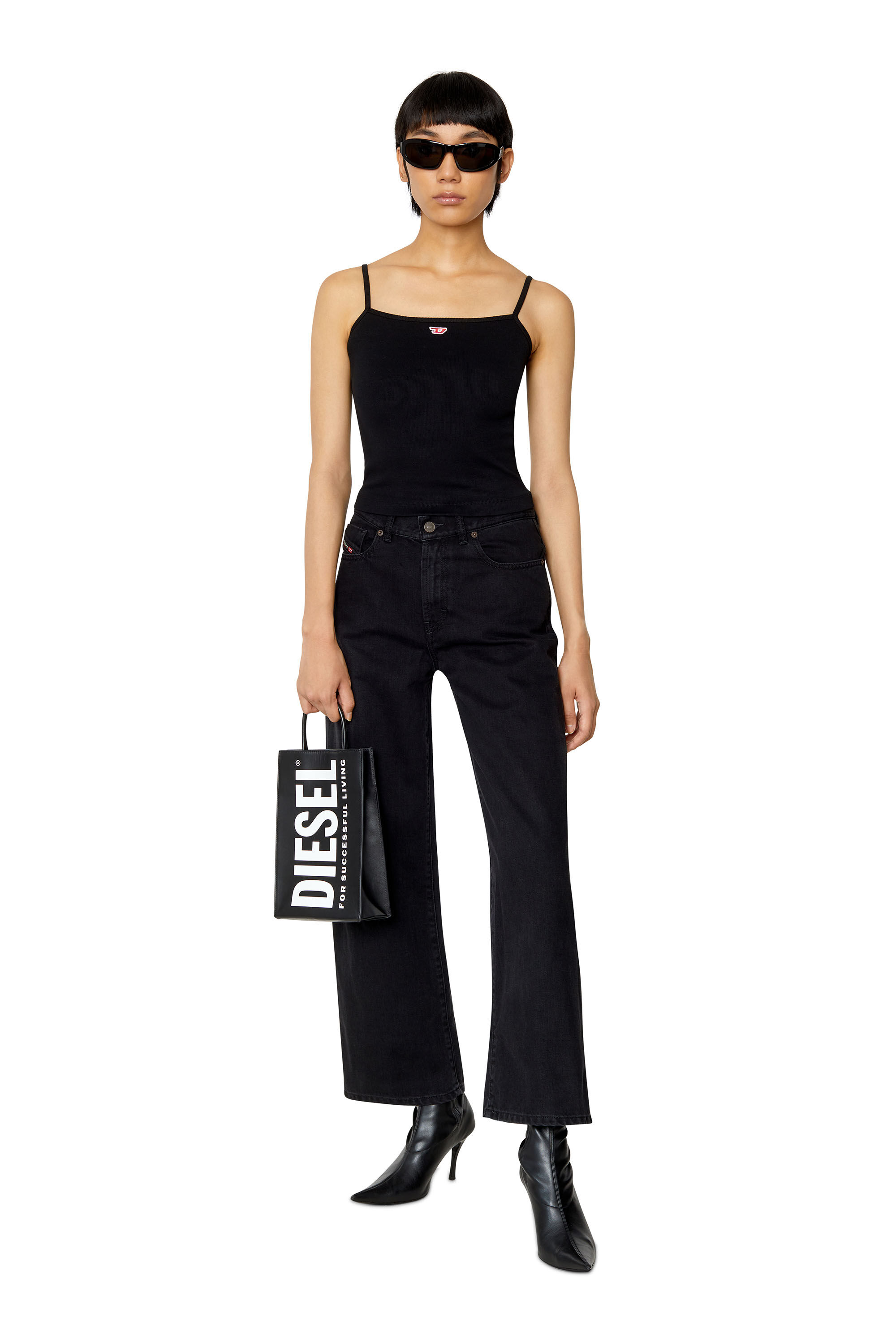 Diesel - Bootcut and Flare Jeans 2000 Widee Z09RL, Female's ブーツカットフレア Jeans - 2000 Widee in ブラック/ダークグレー - 1
