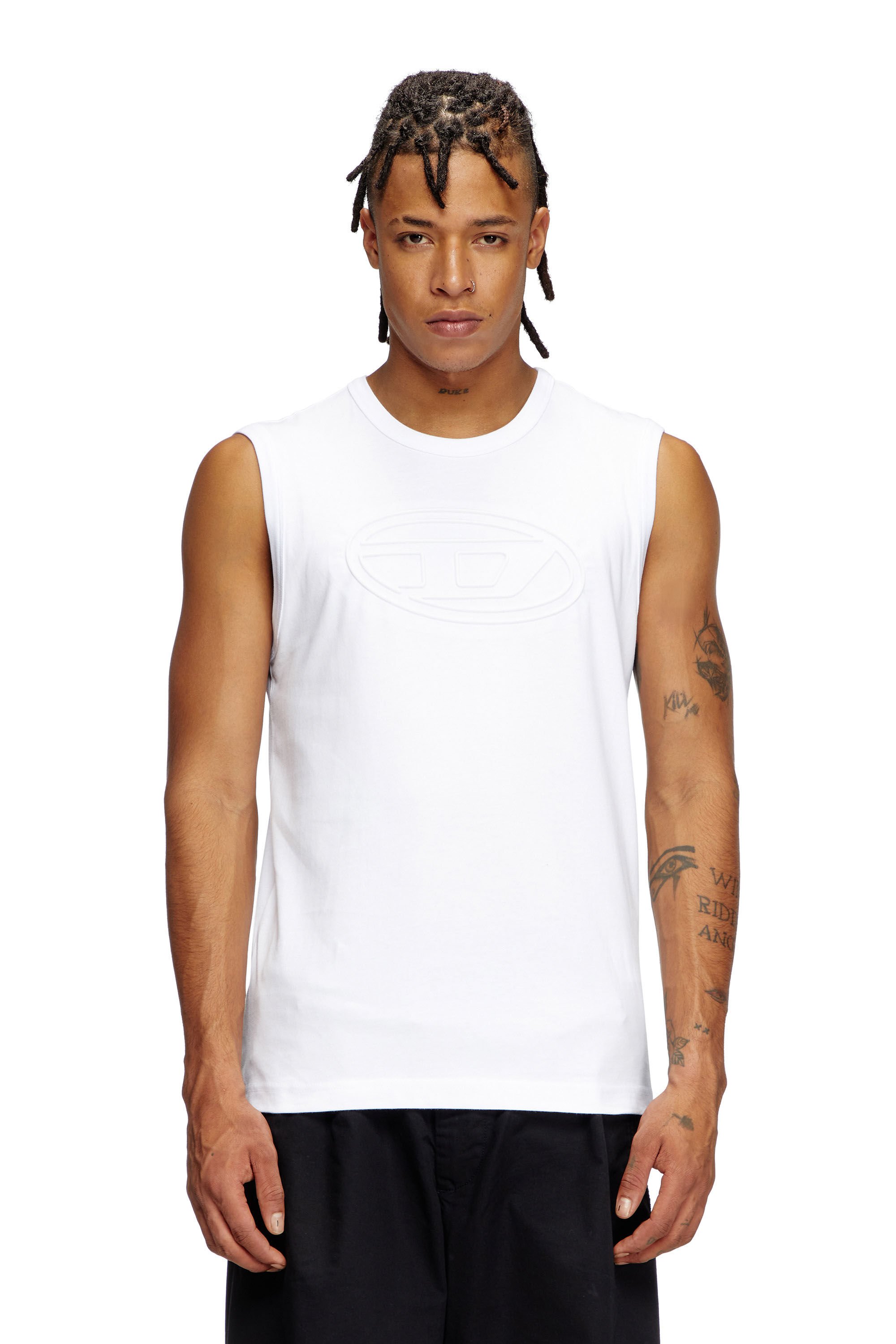 Diesel - T-BISCO-BIGOVAL, Male's Sleeveless top in ホワイト - 3