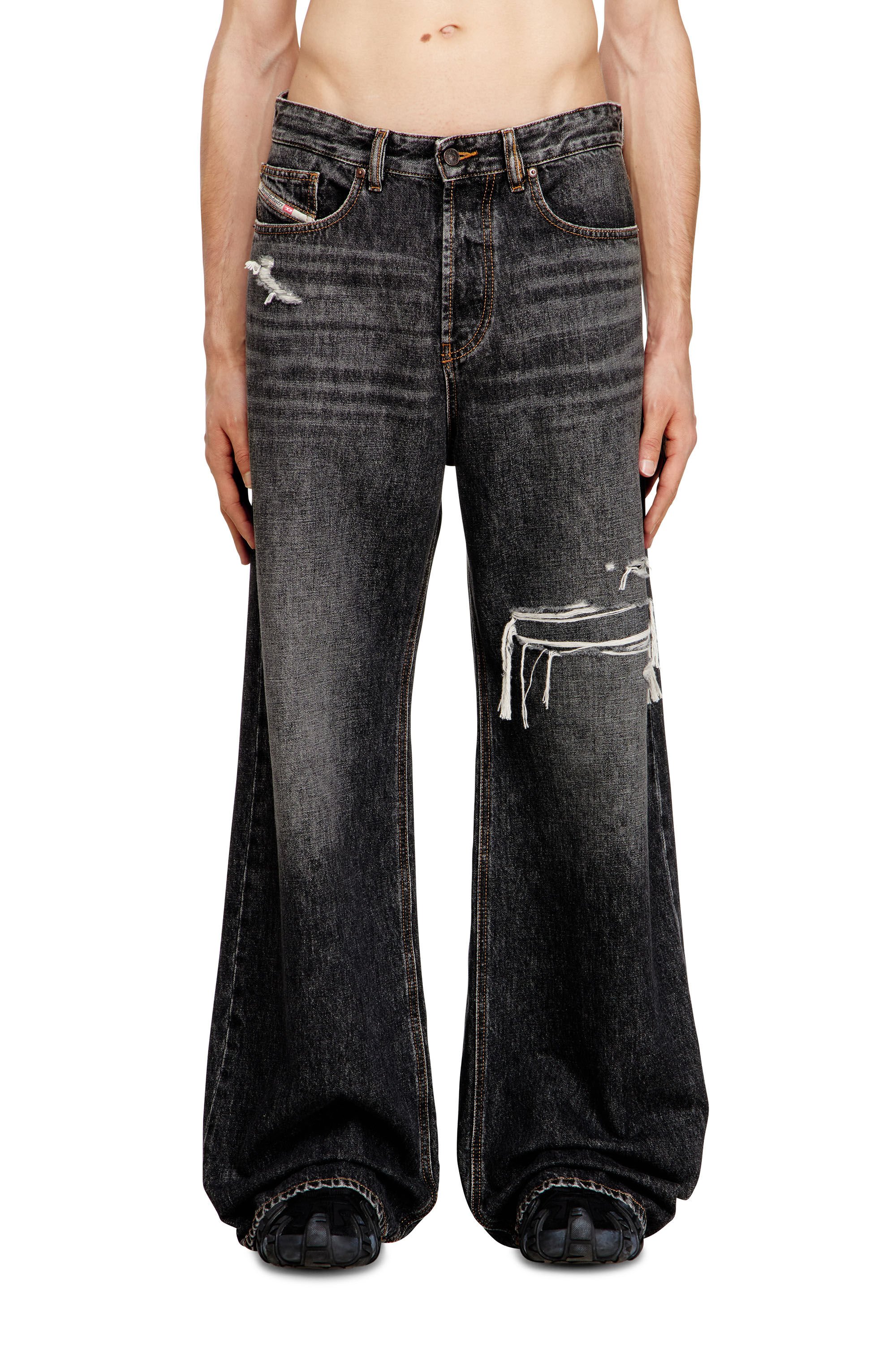 Diesel - Male's Relaxed Jeans D-Rise 007DN, ブラック/ダークグレー - 3