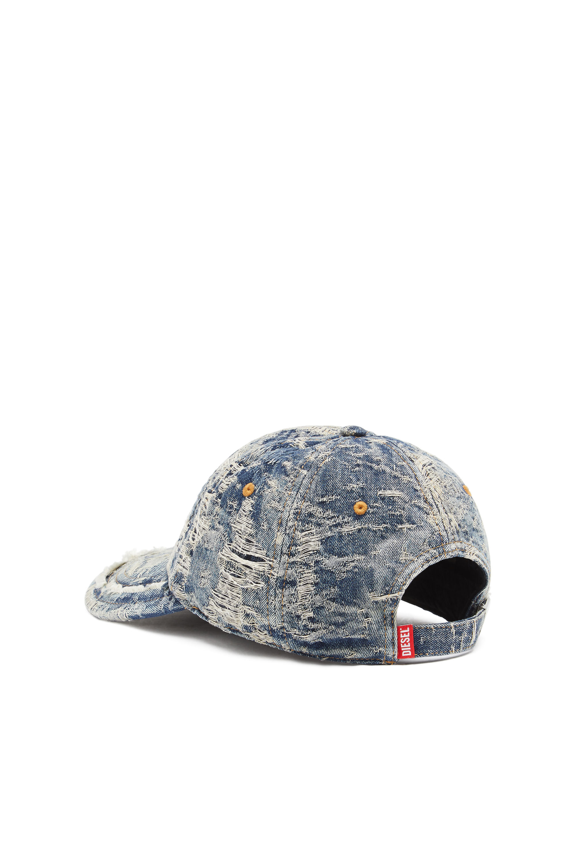 Diesel - C-ARMELO, Male's Baseball cap in distressed denim in ブルー - 2