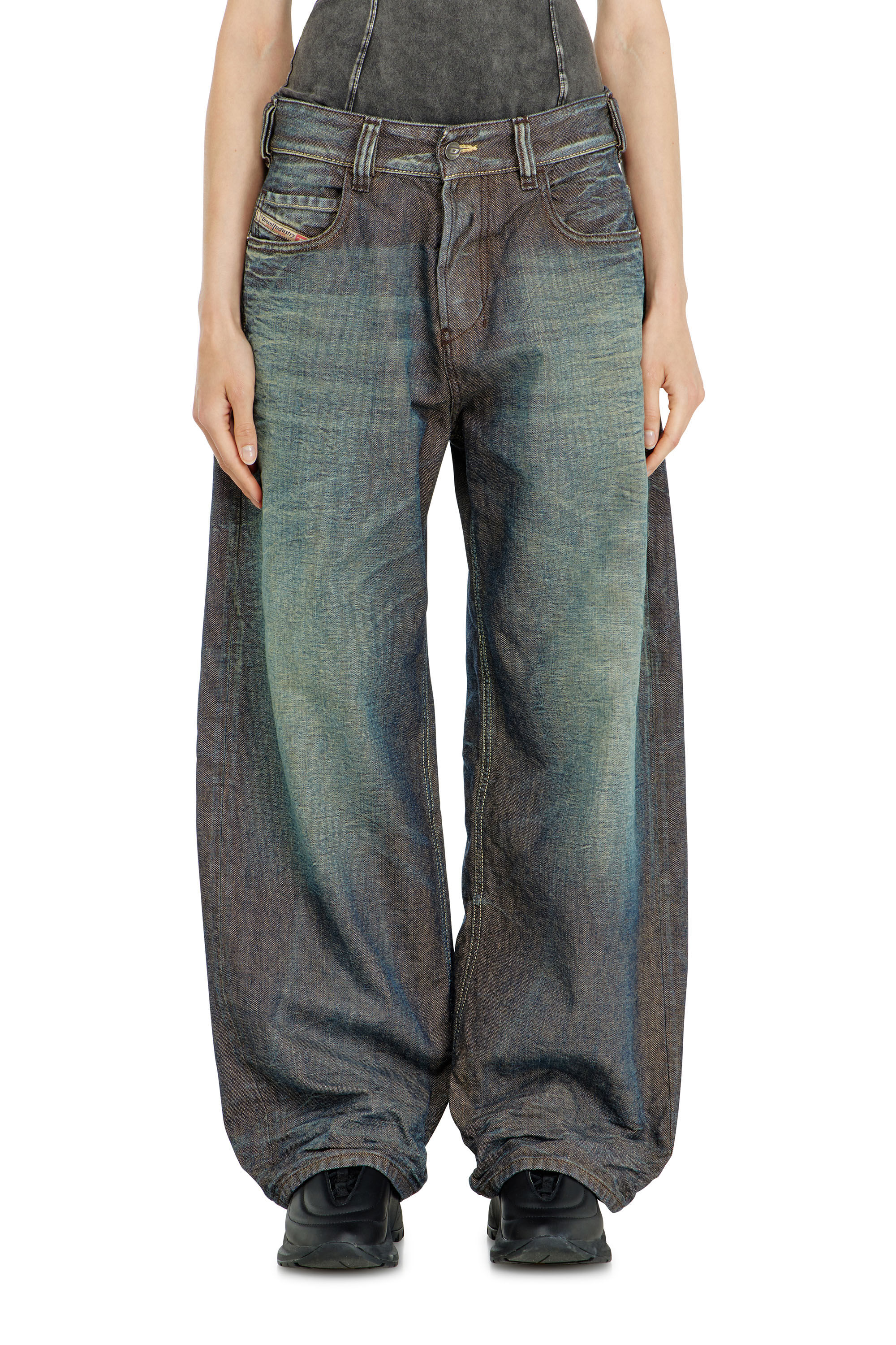 Diesel - Unisex's Relaxed Jeans 1997 D-Enim-M 007EM, ダークブルー - 6