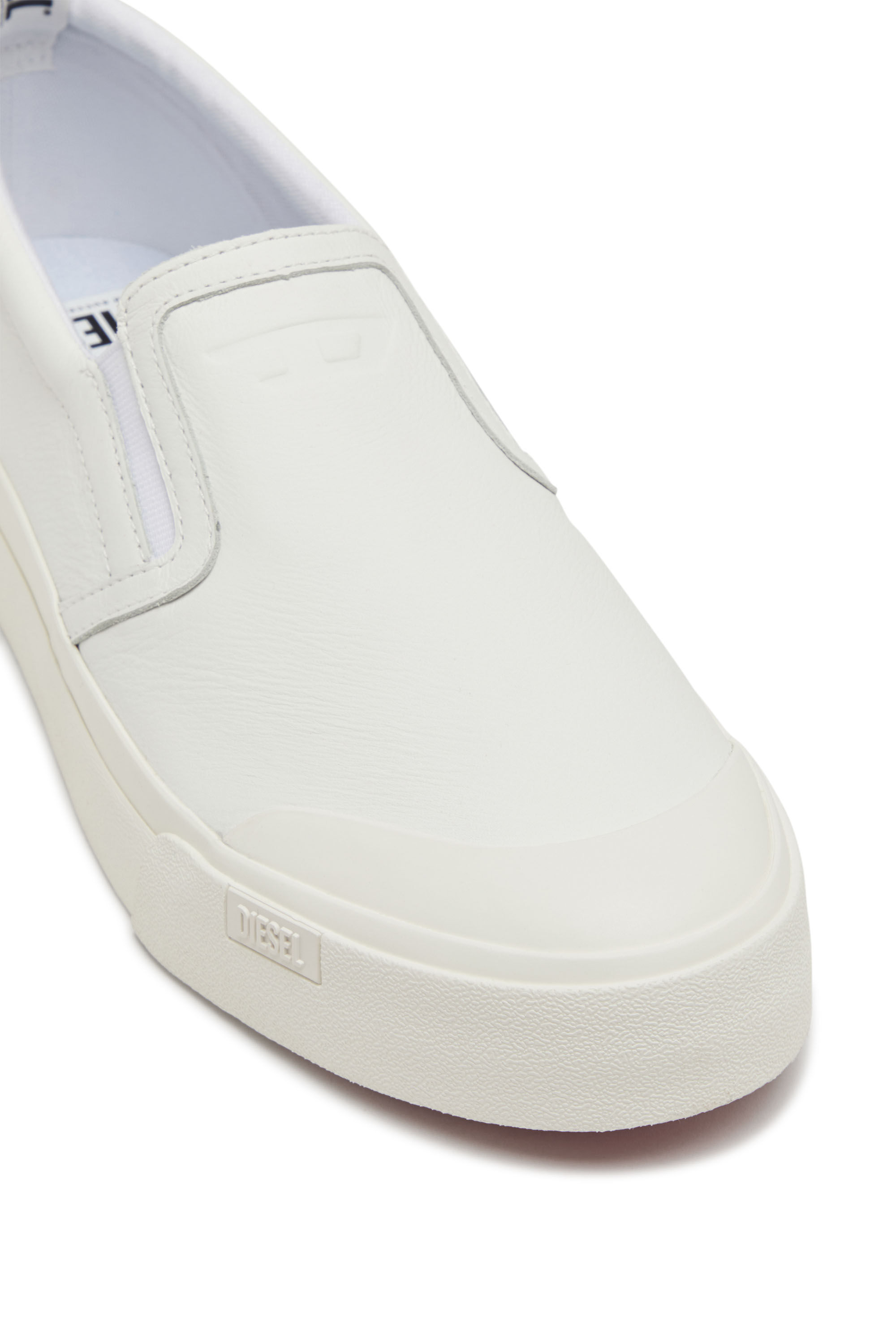 Diesel - S-ATHOS SLIP ON, Male's S-Athos-Slip-on sneakers in plain leather in ホワイト - 7