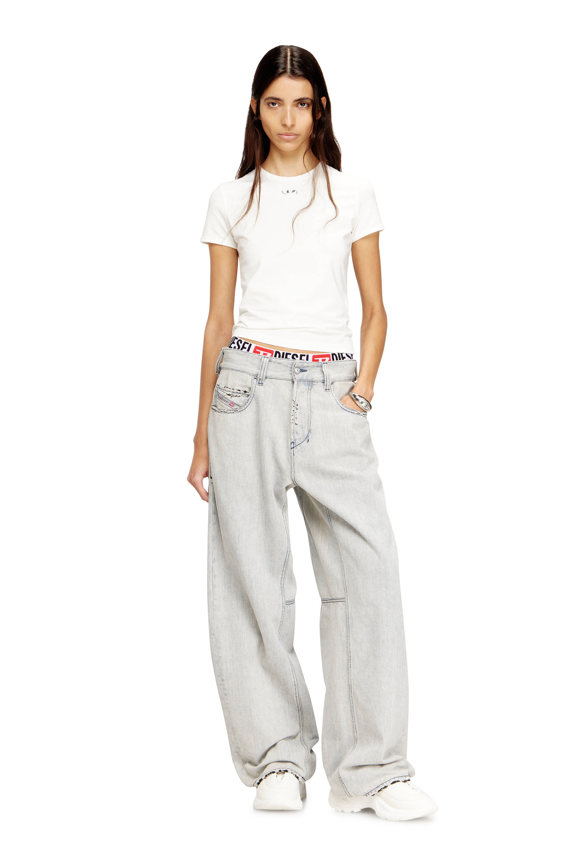 Diesel - Unisex's Relaxed Jeans 1997 D-Enim-M 068UR, ライトブルー - 5