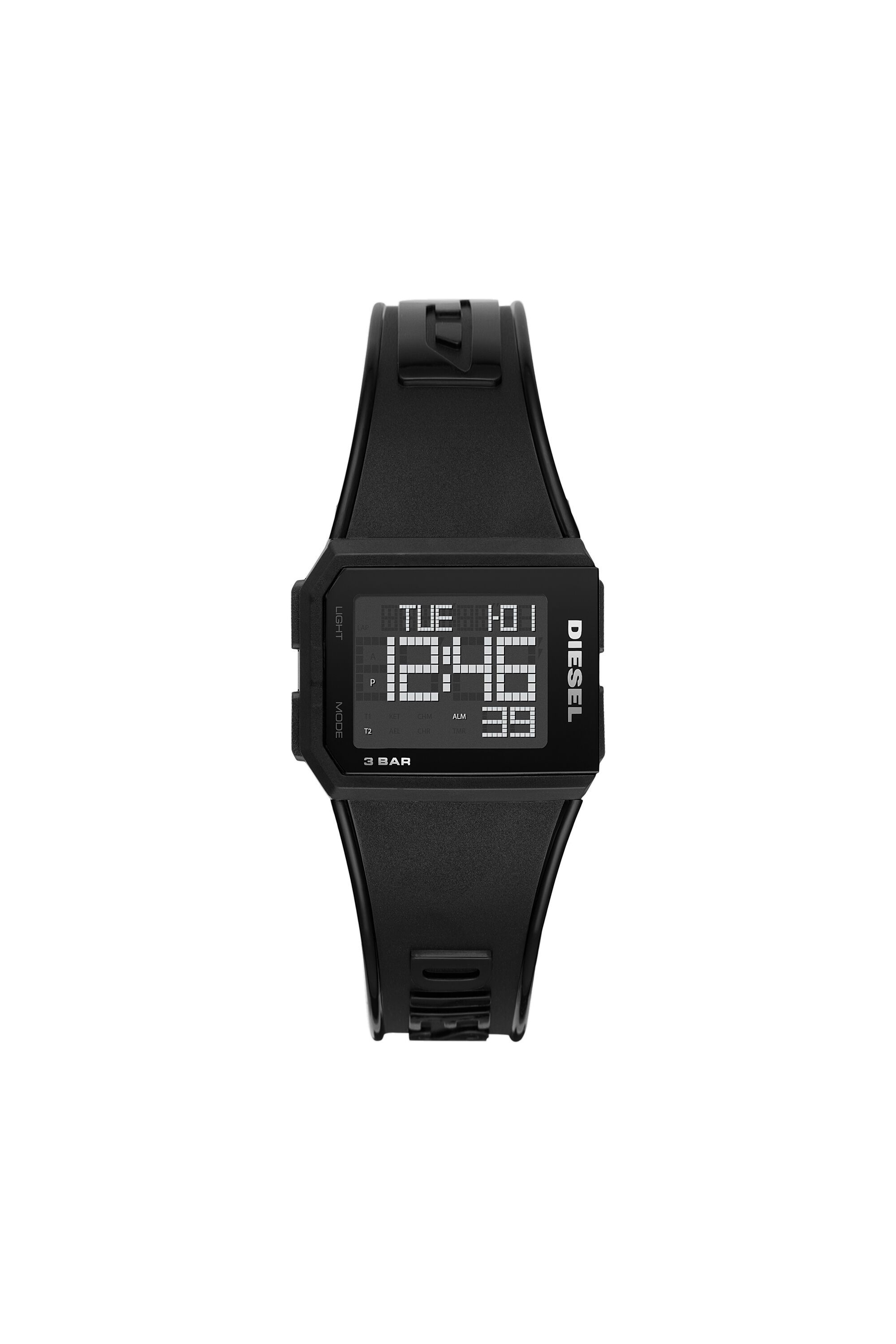Diesel - DZ1918, Unisex's Chopped Digital Black Transparent Watch in ブラック - 1