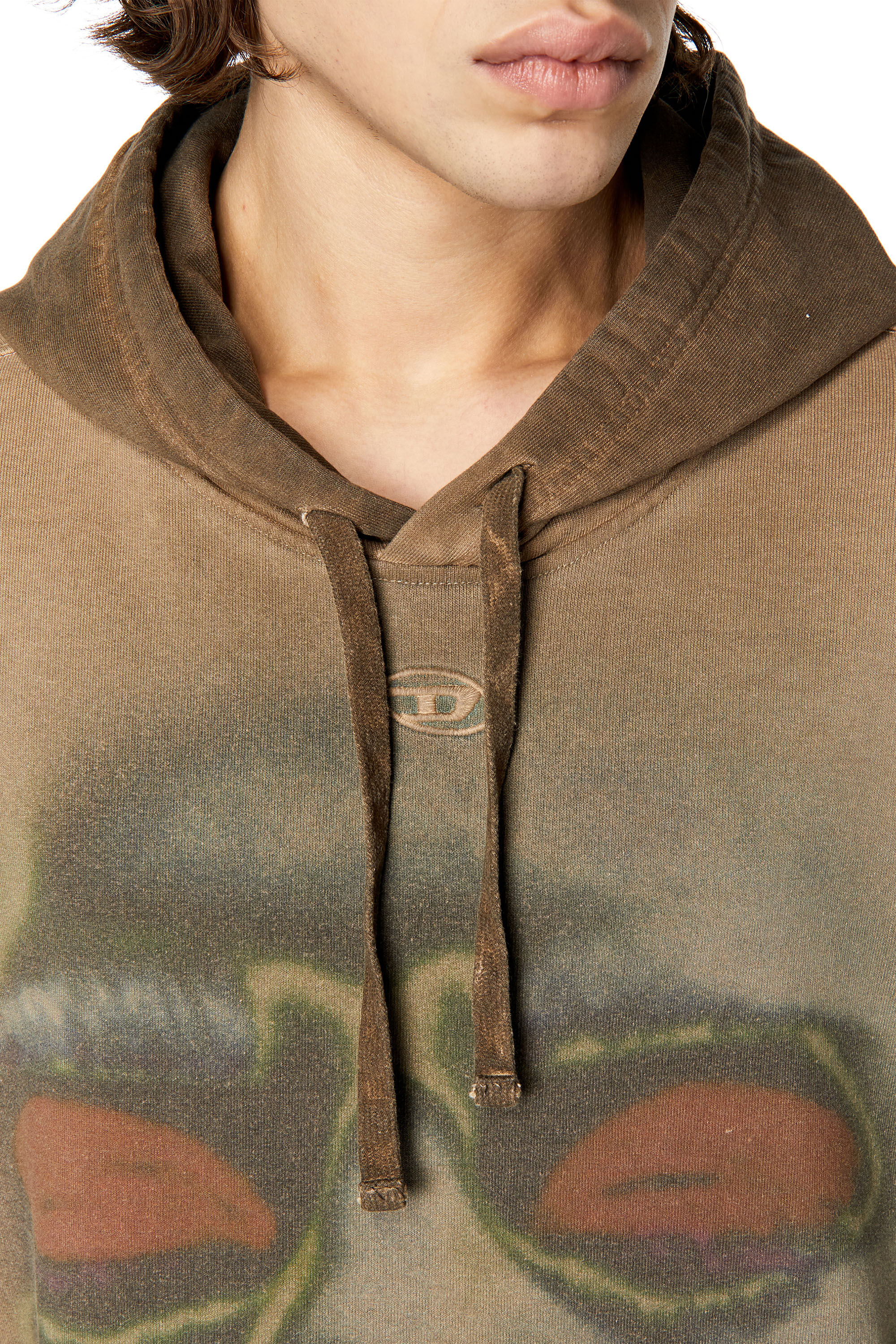 Diesel - S-MACS-HOOD-H1, Male's パーカー グラフィック in ライトブラウン - 4
