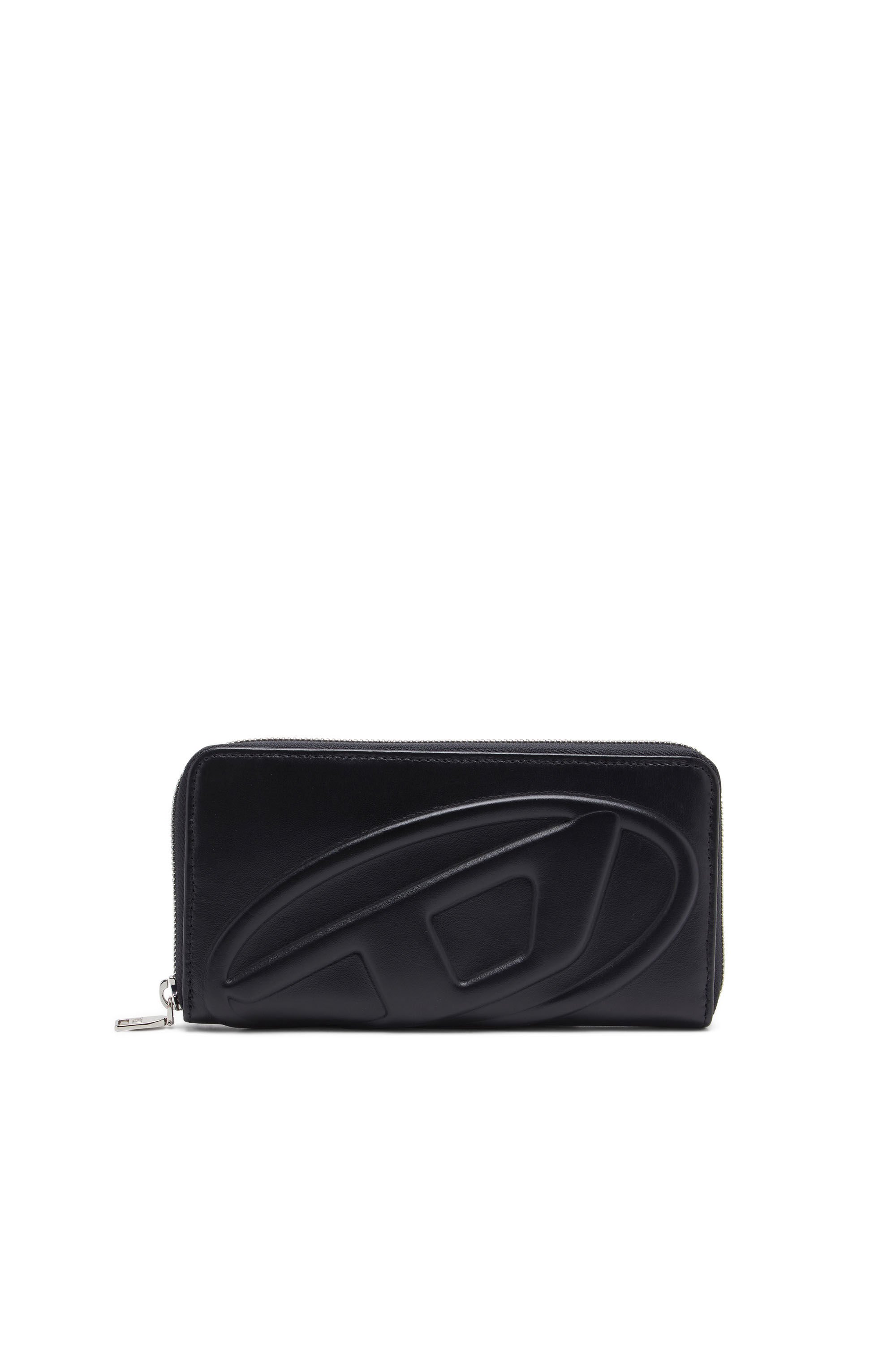 Diesel - 1DR-FOLD CONTINENTAL ZIP L, Female's Long zip wallet with embossed logo in ブラック - 1