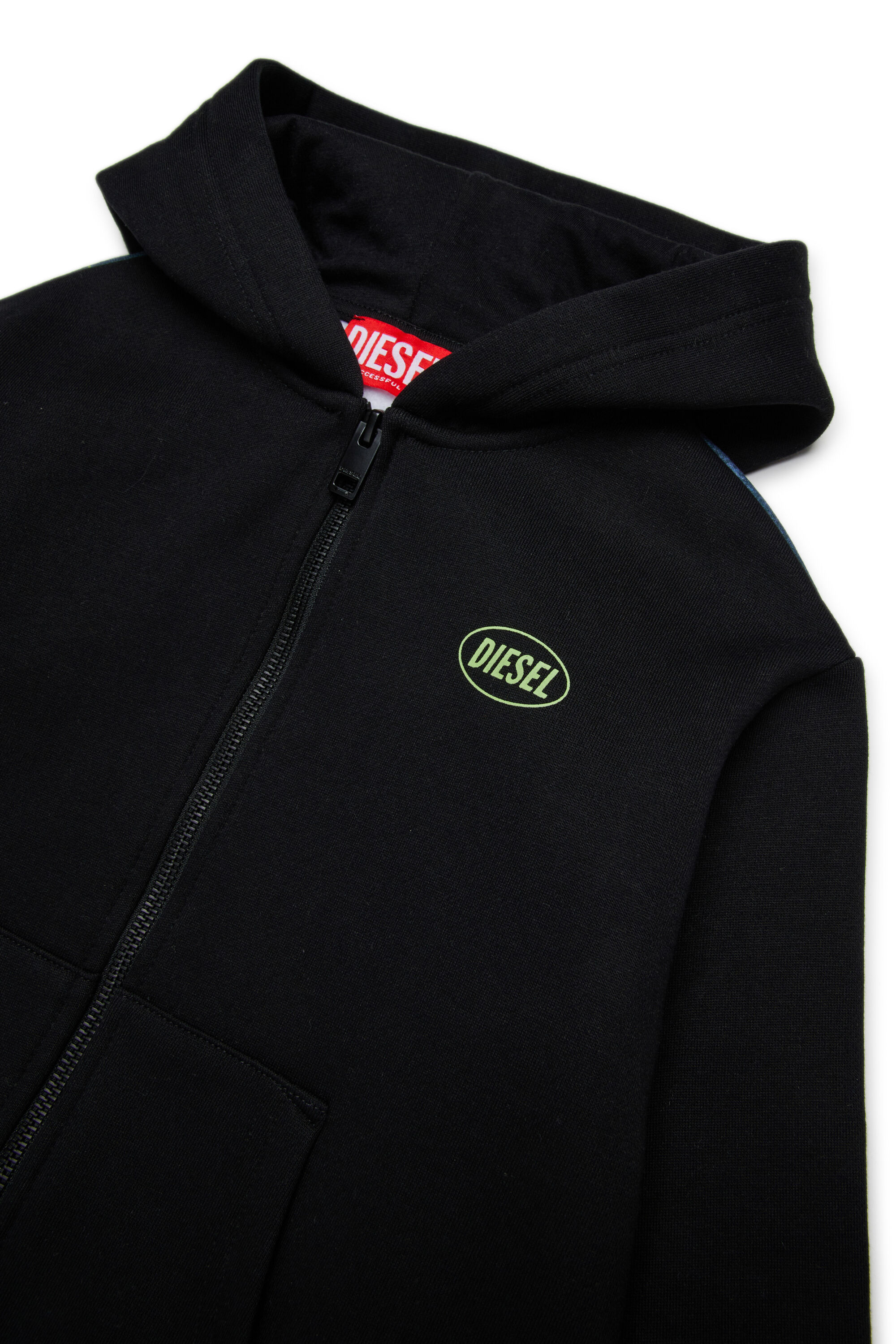 SWAMP OVER ジップアップパーカー｜ブラック｜ボーイズ｜DIESEL