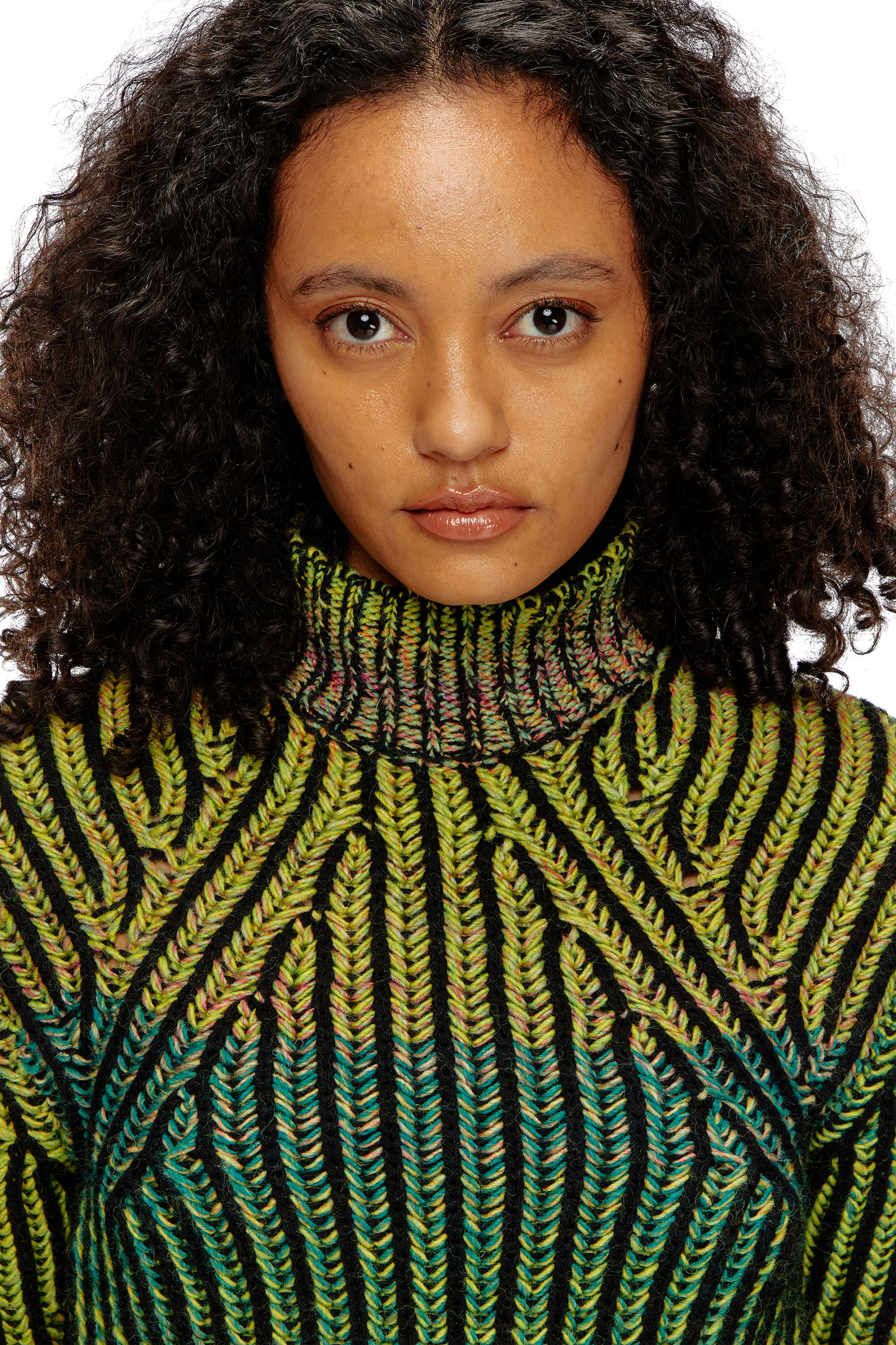 M-ORKID Cropped turtleneck in dégradé knit｜グリーン｜ウィメンズ｜DIESEL