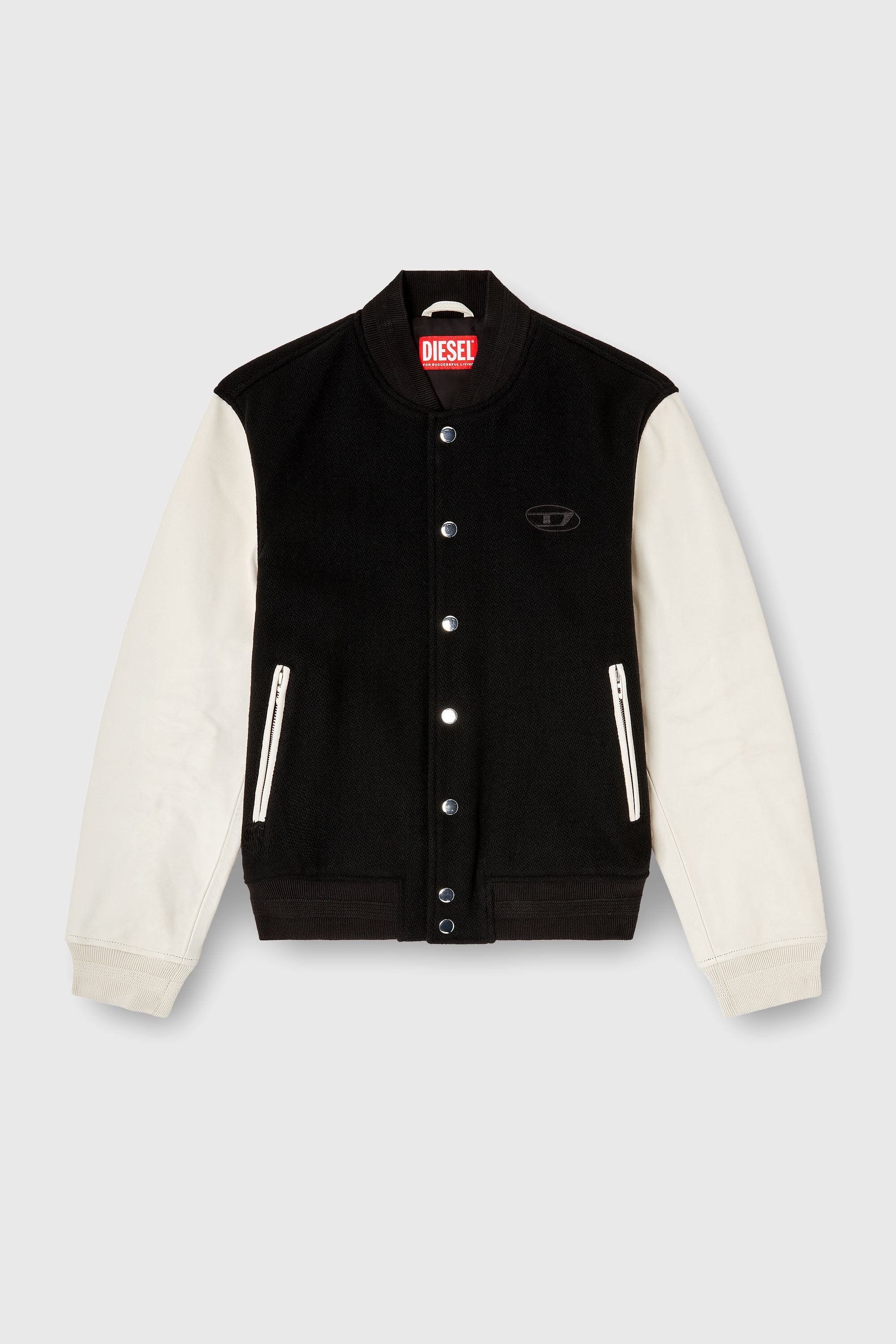Diesel - L-ARRY-WRD, Male's ブルゾン in ブラック/ホワイト - 2