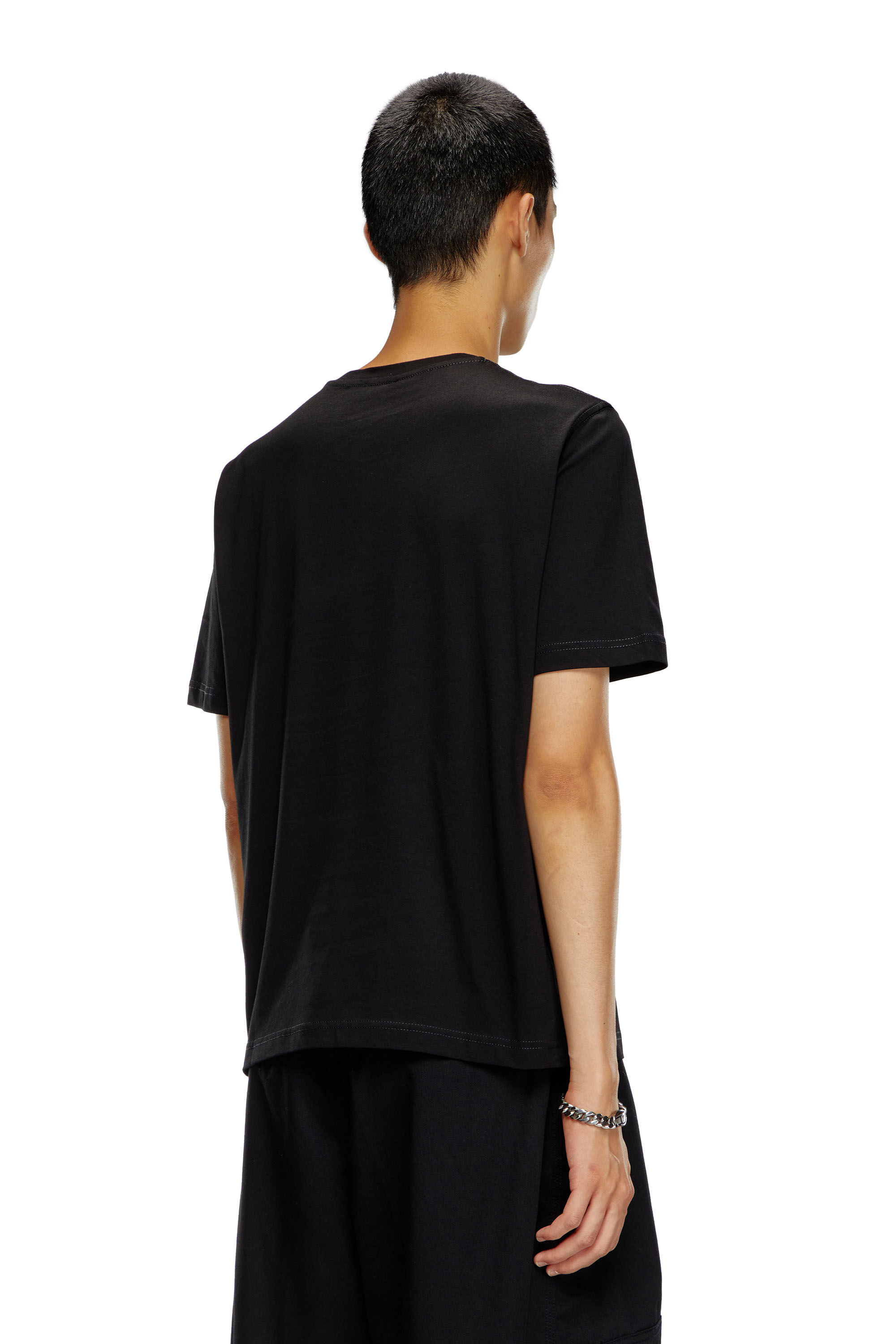 T-ADJUST-K14 T-shirt with splashed-effect logo｜ブラック｜メンズ｜DIESEL
