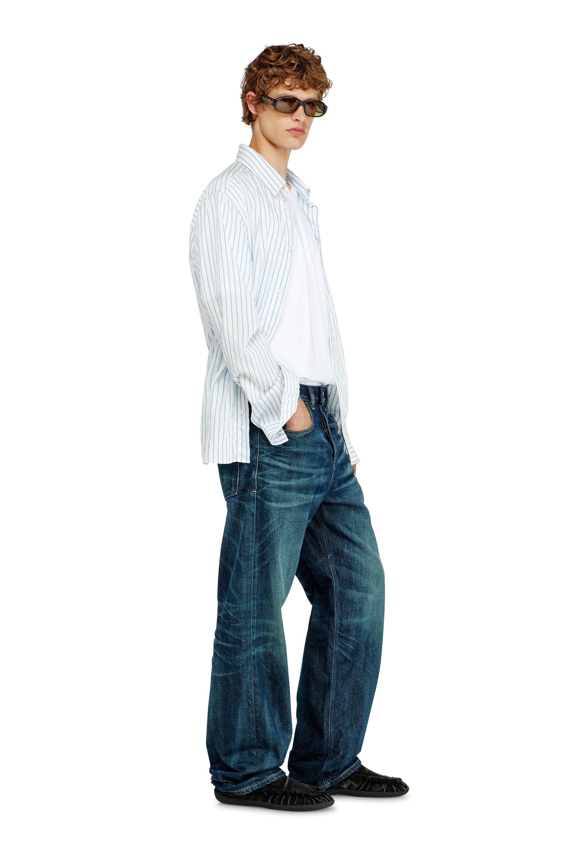 Diesel - Male's Relaxed Jeans 2001 D-Macro 09Q04, ダークブルー - 1