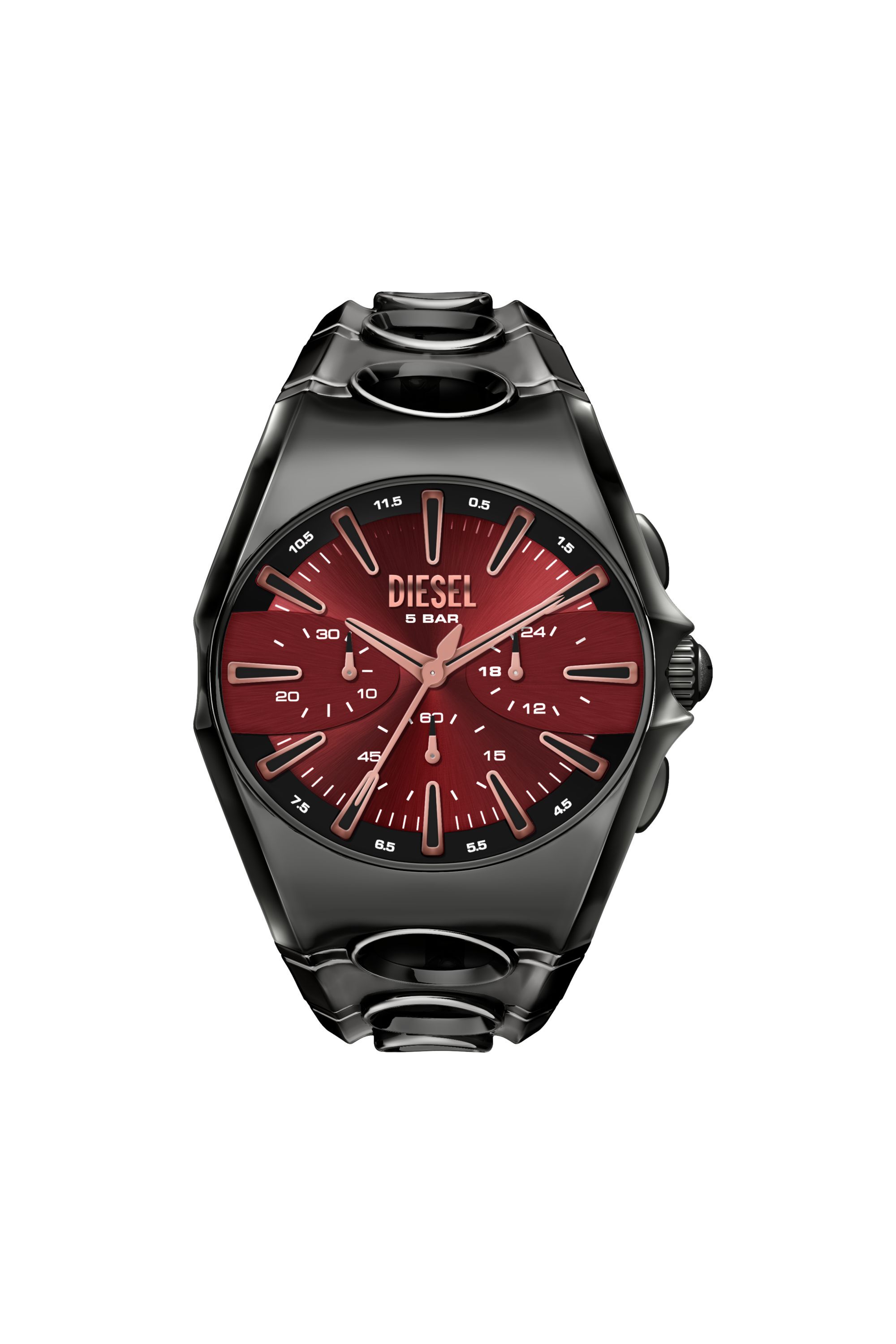 DZ4726 WATCH D-Curve gunmetal stainless steel watch｜ブラック