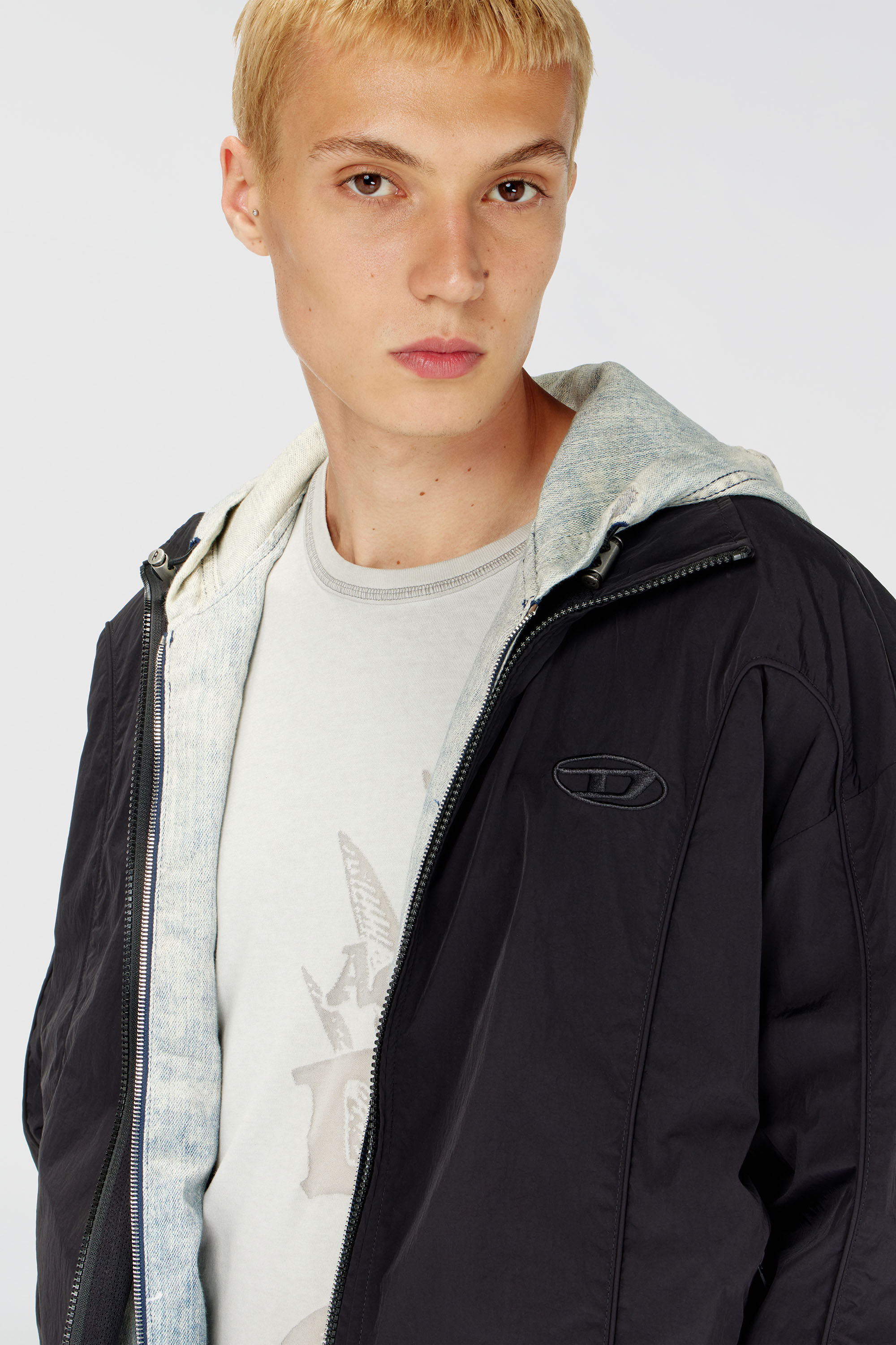 Diesel - J-FIVE-WRD-AKAD, Male's ウィンドブレーカー in ブラック - 4