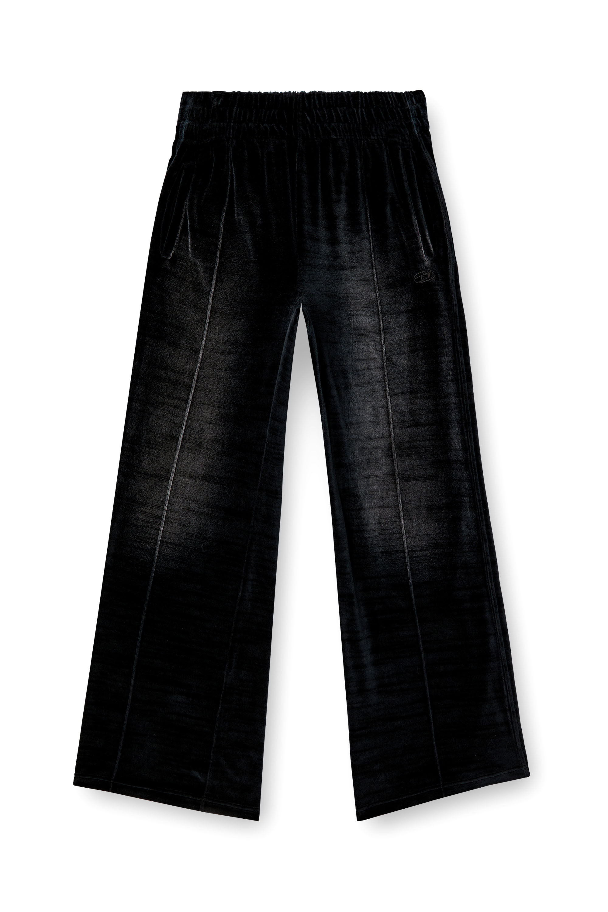 Diesel - P-OZAMP-BAND, Male's Faded velvet track pants in ブラック - 5