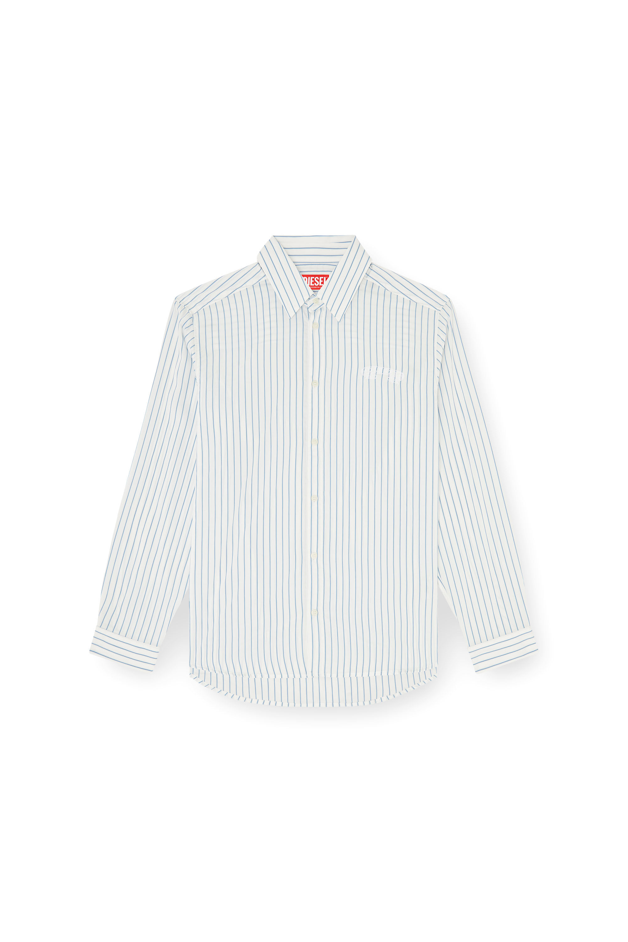 Diesel - S-SIMPLY-AGCL, Male's シャツ in ホワイト/ブルー - 2