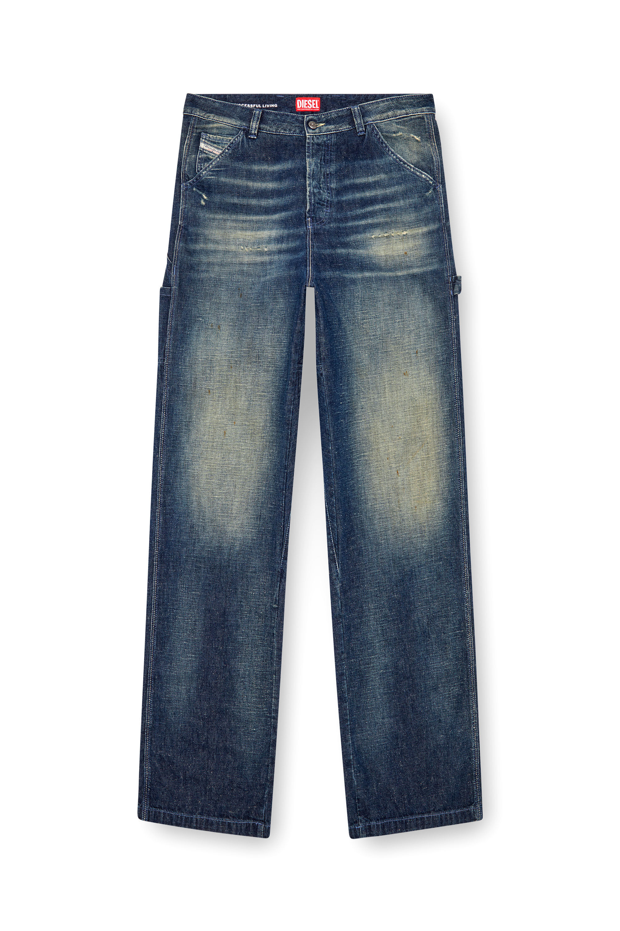 Diesel - Male's Relaxed Jeans D-Livery 09J91, ダークブルー - 2