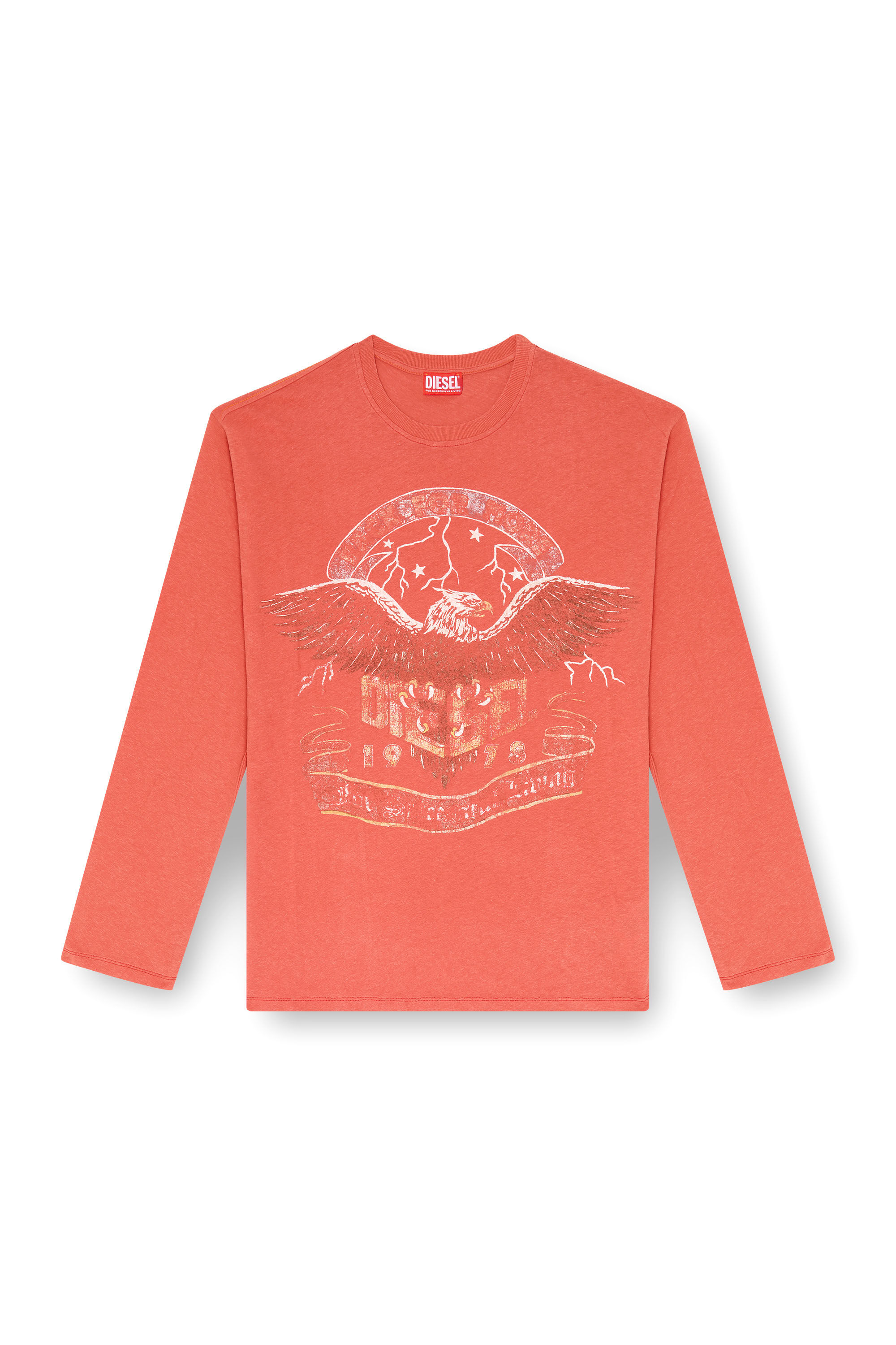 Diesel - T-GERI-LS, Male's Long-sleeve T-shirt with concert graphics in レッド - 2
