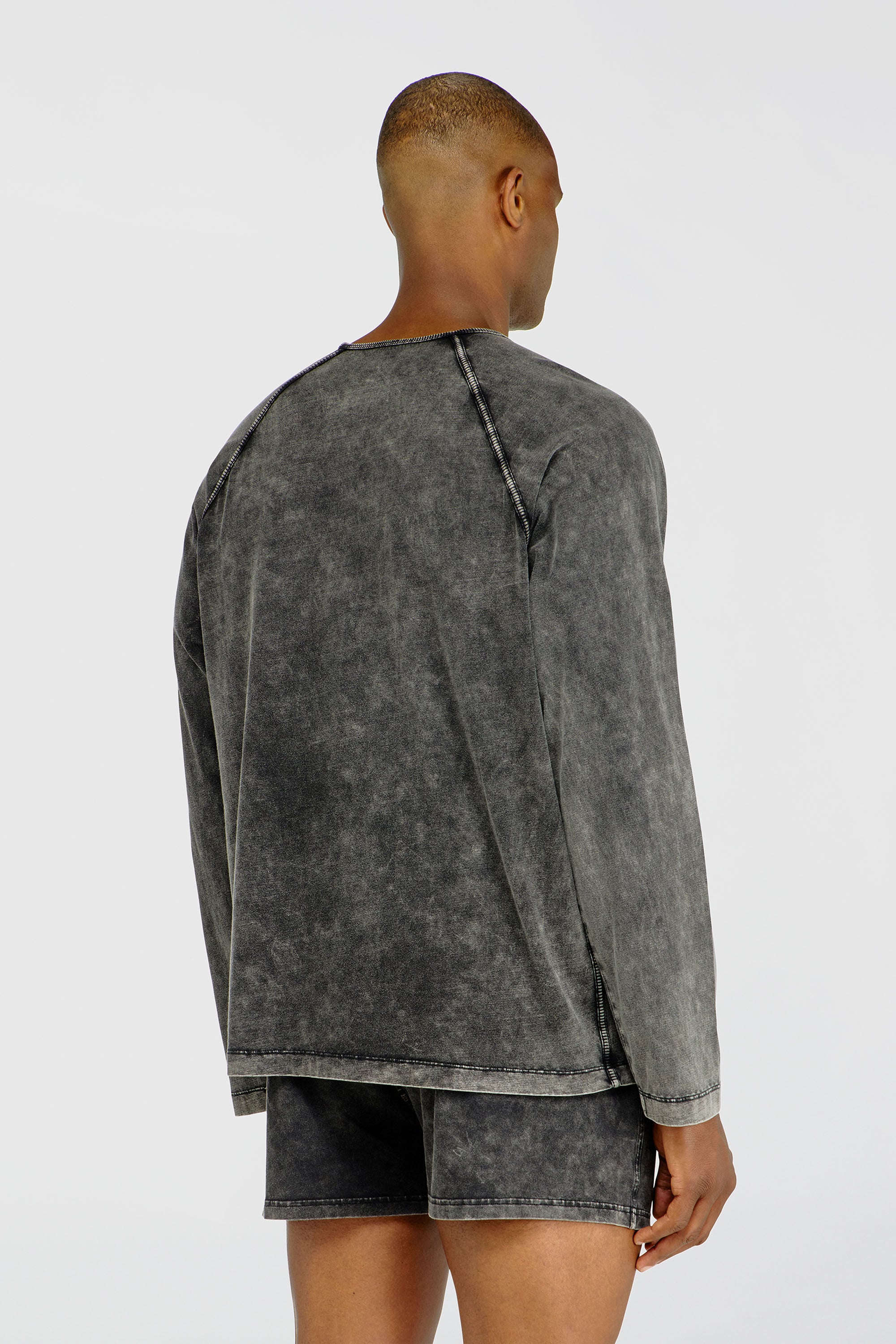 Diesel - BRYAN-DNM, Male's 長袖Tシャツ in ダークグレー - 4
