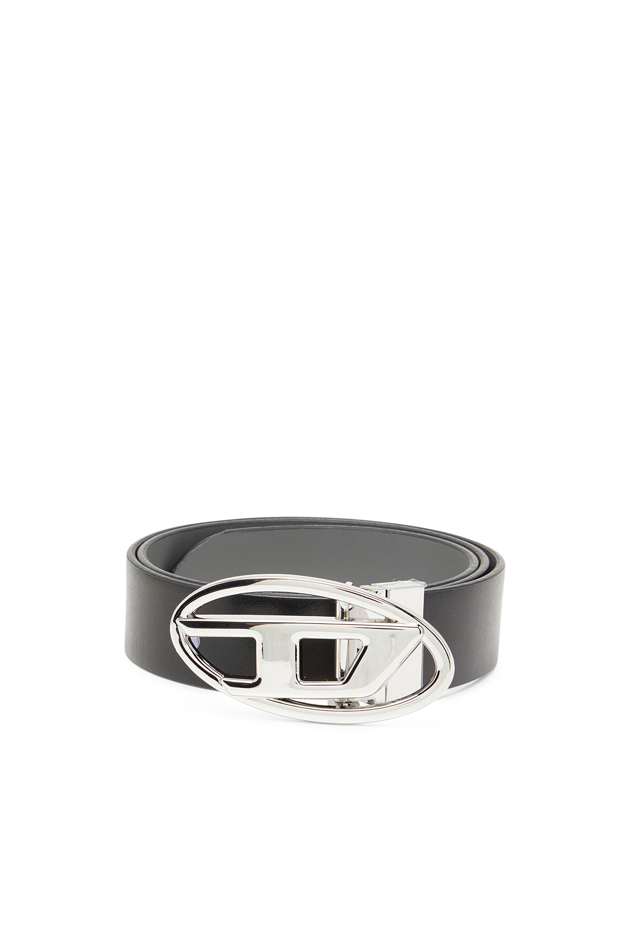 Diesel - B-1DR W REV II 30, Female's 3cm reversible leather belt with Oval D buckle in ブラック - 1