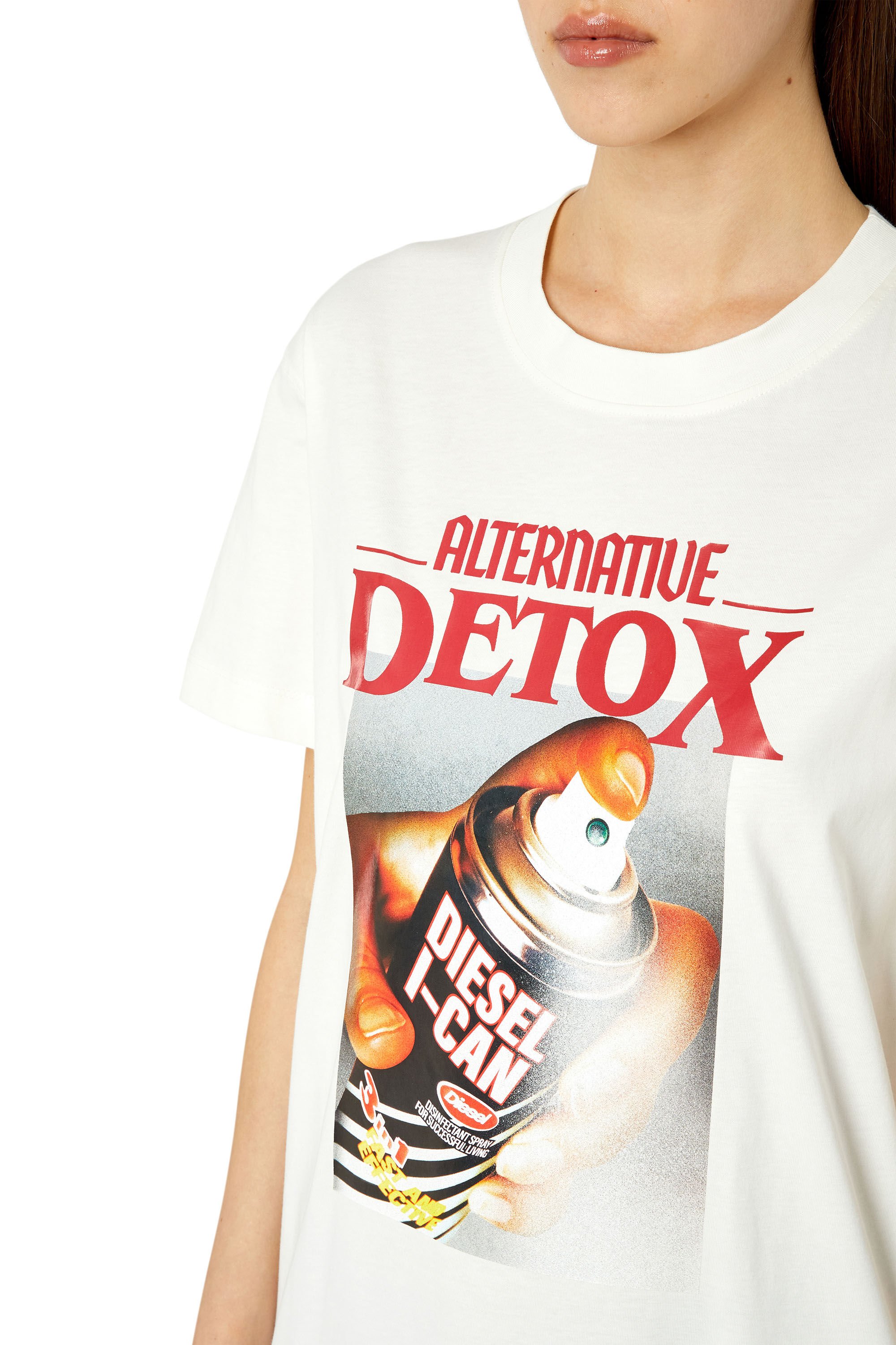Diesel - T-BONTY-G1, Female's 半袖Tシャツ ルーズフィット in ホワイト - 4