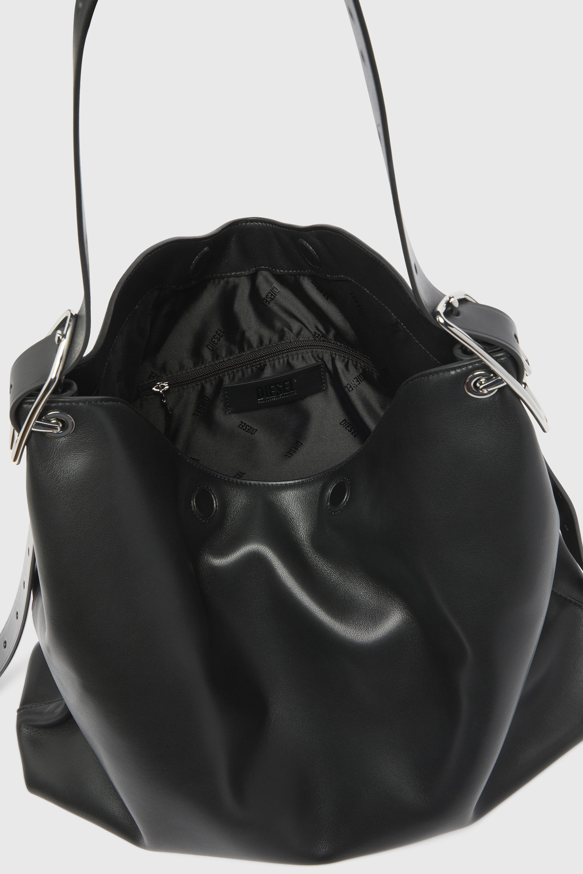 D-LINE HOBO L ホーボーバッグ｜ブラック｜ウィメンズ｜DIESEL