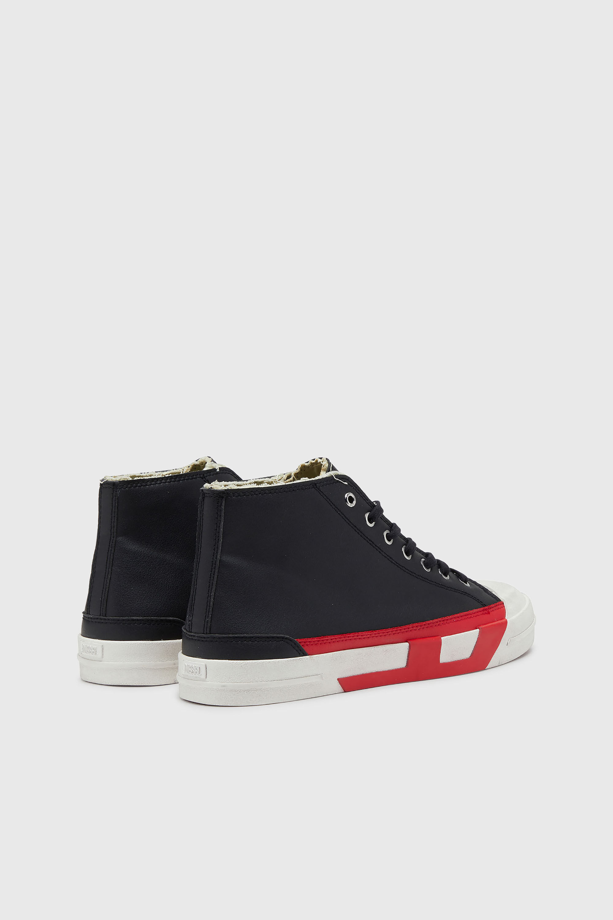 Diesel - S-D-VERSE MID II, Male's ミッドカットスニーカー in ブラック/レッド - 3