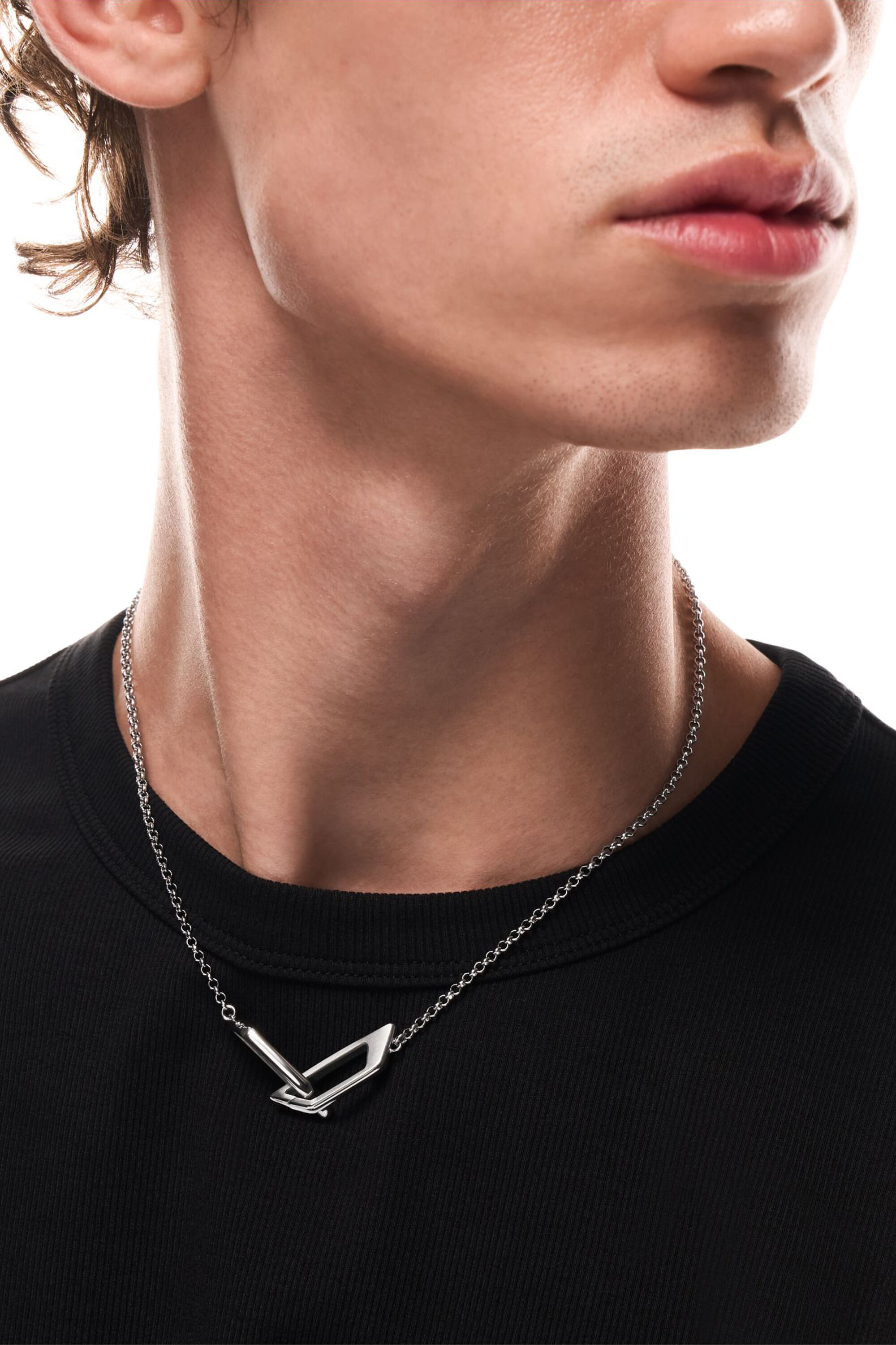 Diesel - DX1727040, Unisex's Stainless Steel Band Necklace in シルバー - 5