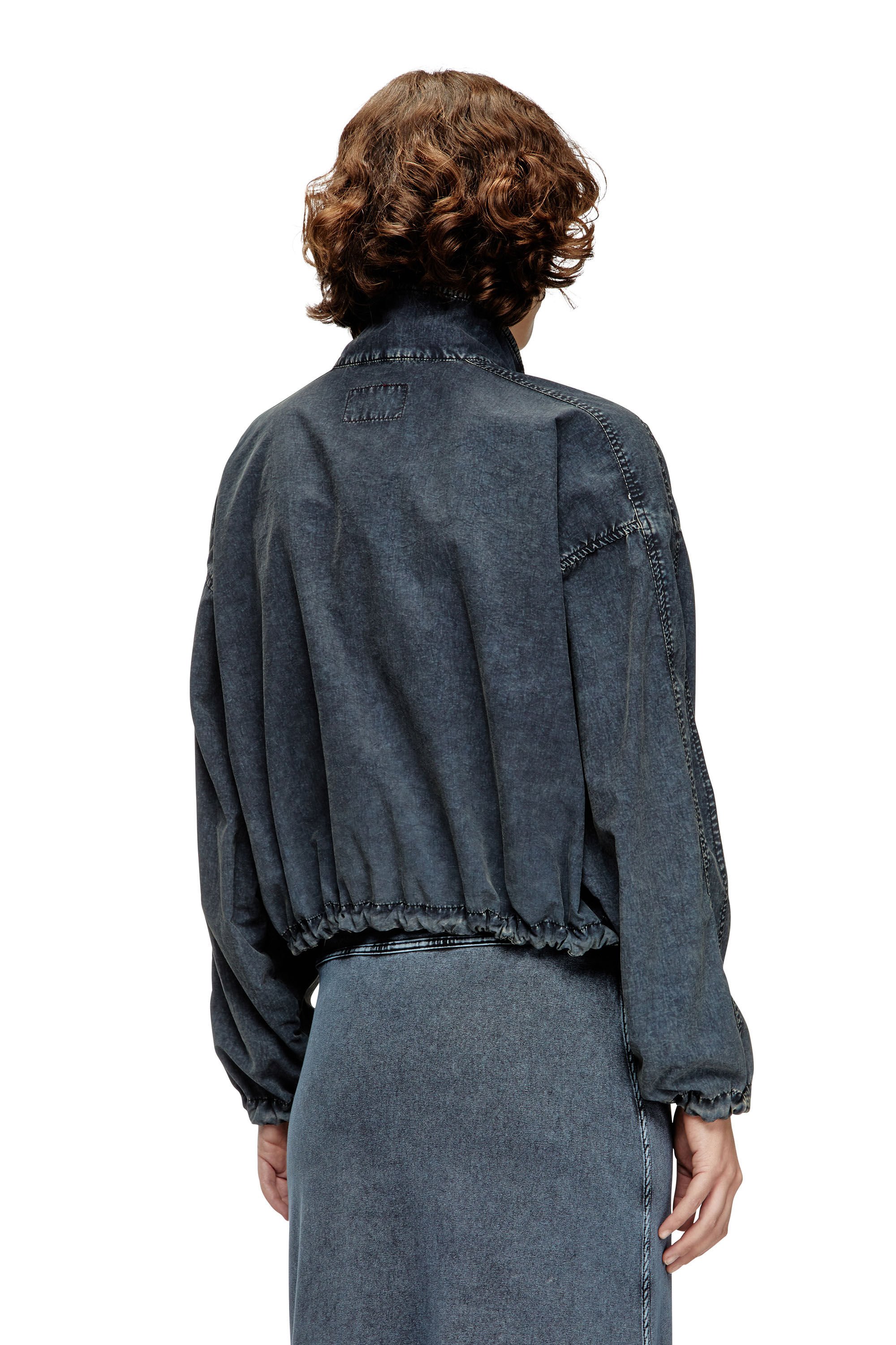 Diesel - G-LEAM-R1, Female's Cropped jacket in recycled nylon taslan in ダークブルー - 5