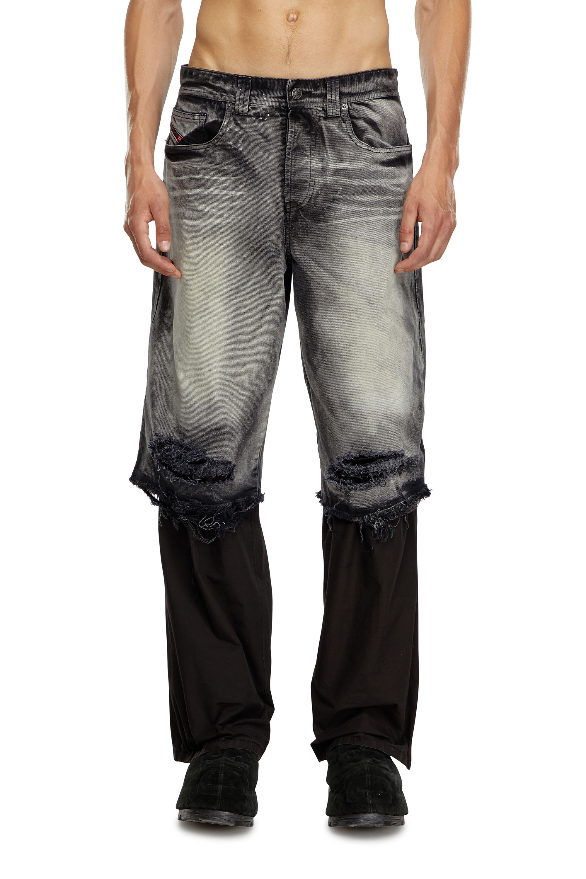 P-HANS 5-pocket pants with layered leg｜マルチカラー｜メンズ｜DIESEL