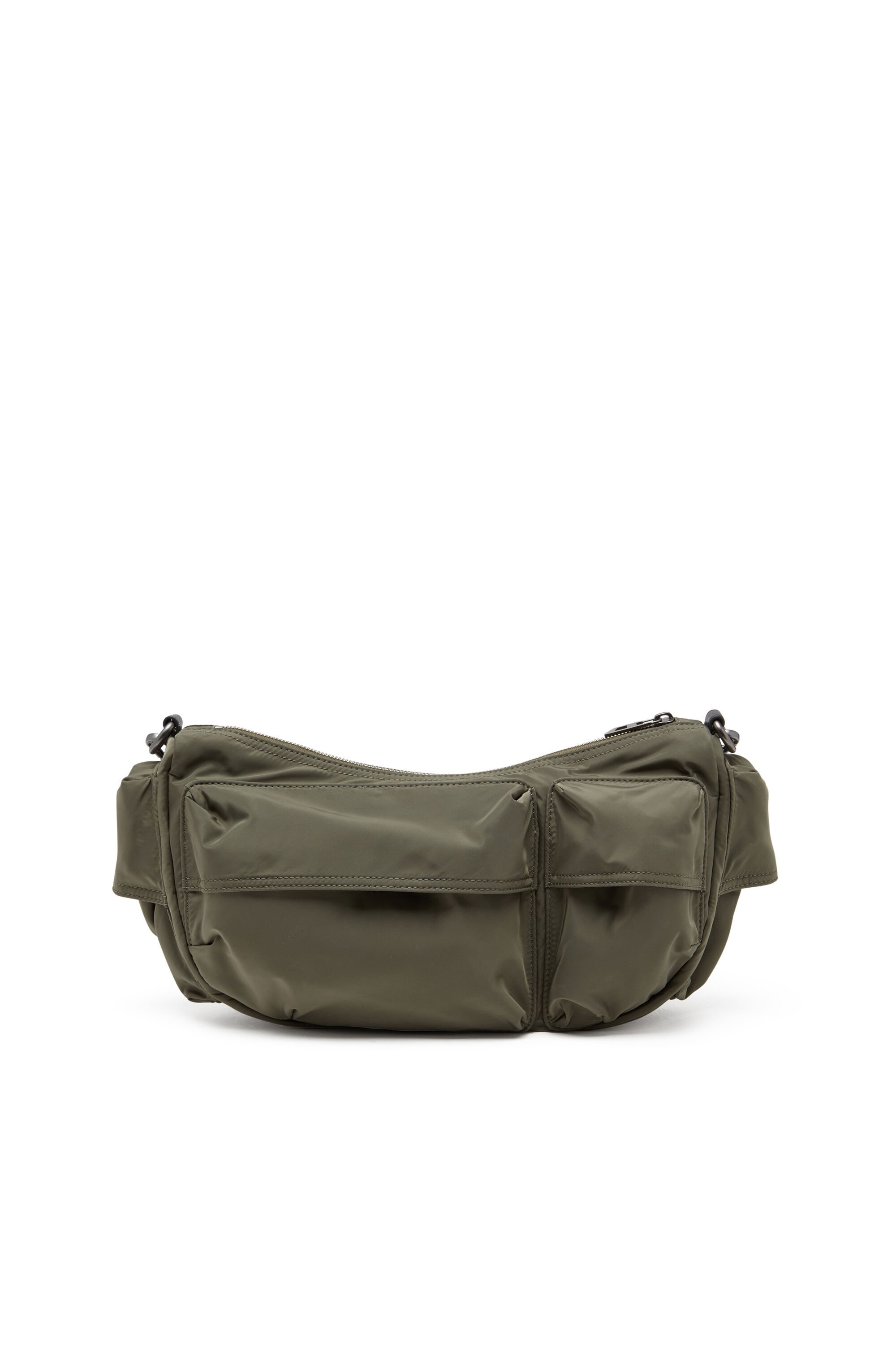 Diesel - MULTI-PKTS SHOULDER BAG X, Unisex's Multipocket bag in utilitarian shell in グリーン - 2