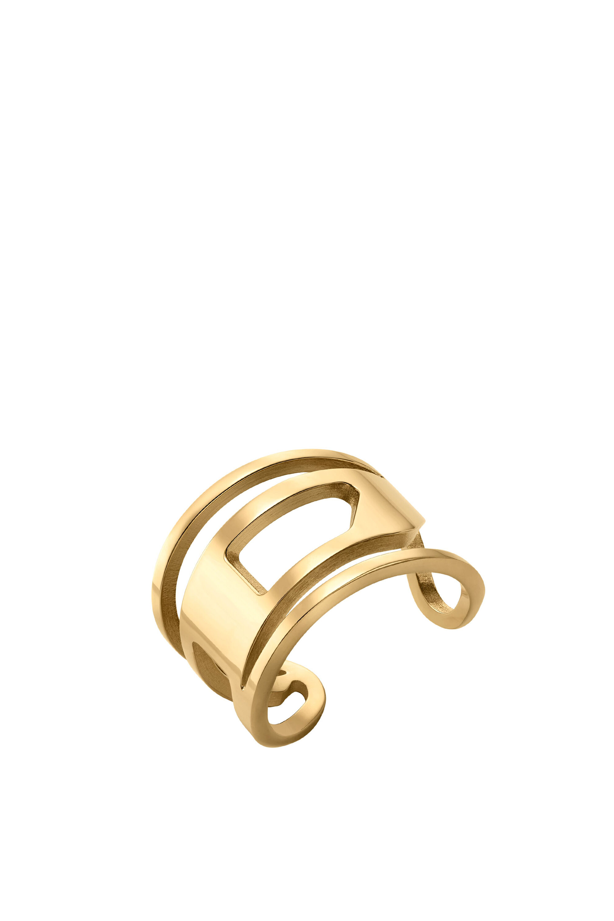 DX1569710 JEWEL Gold-Tone Stainless Steel Band Ring｜ゴールド｜ウィメンズ｜DIESEL