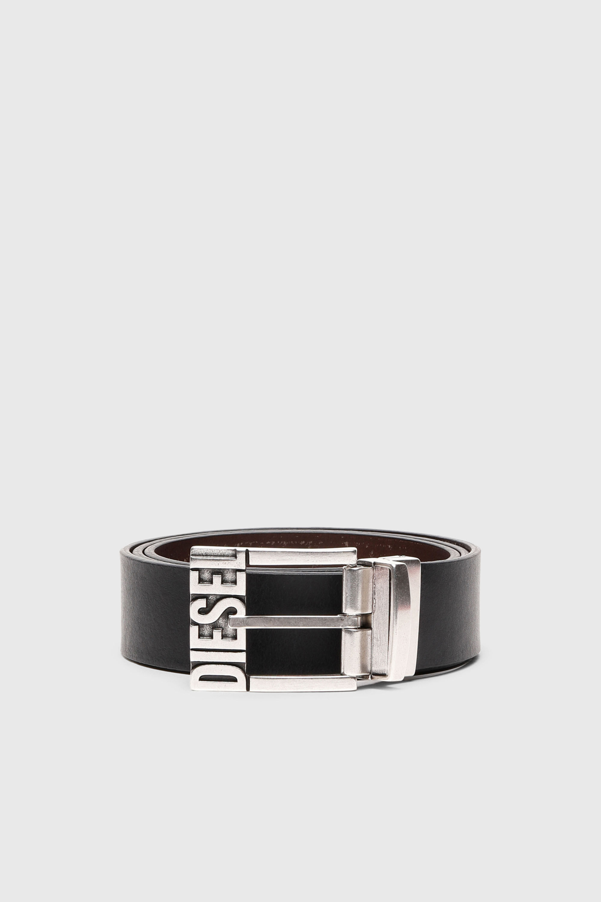 Diesel - B-SHIFT II, Male's カウレザーベルト in ブラック/ブラウン - 1