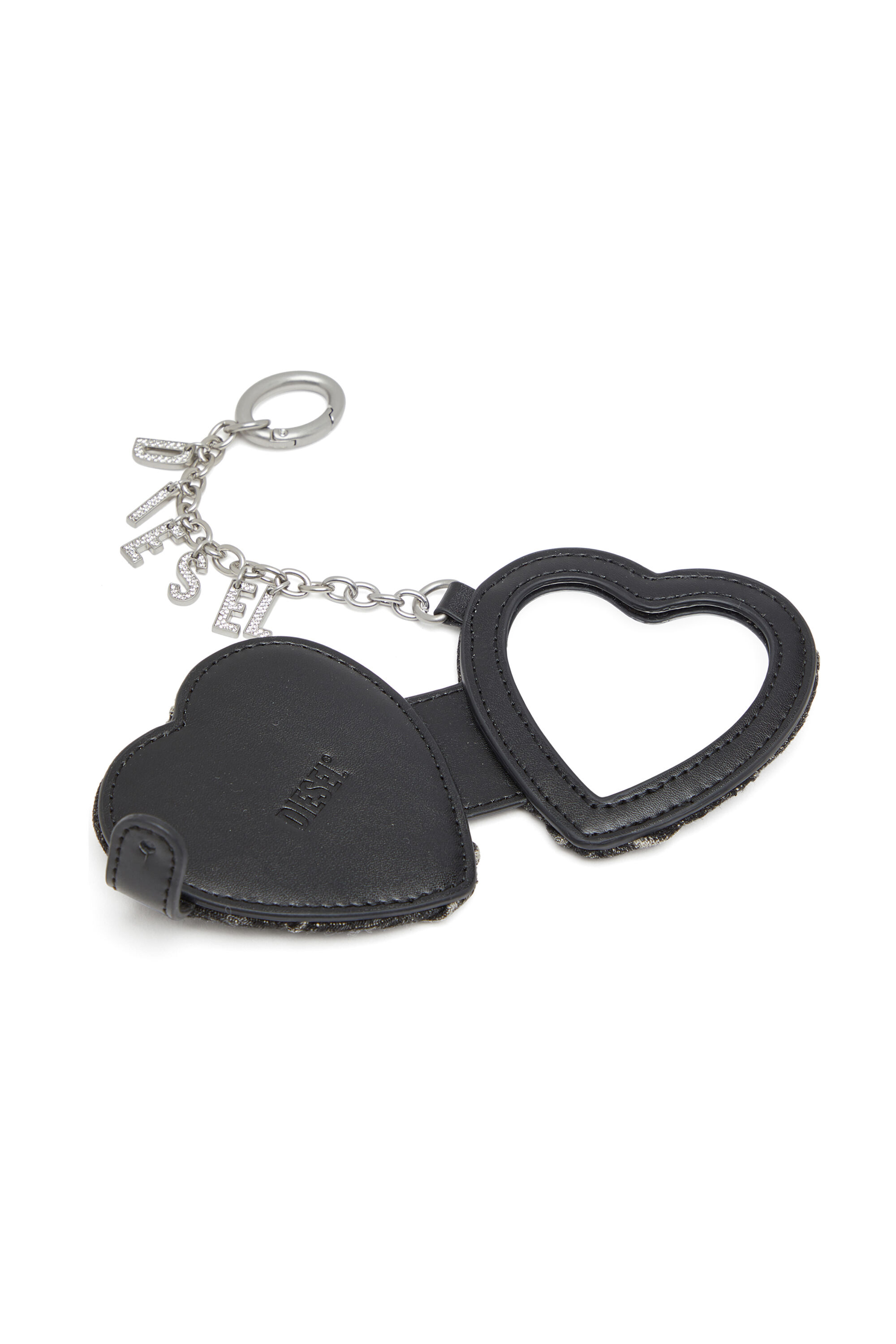 【DIESEL】ミラーチャーム CHARM-D MIRROR CHARM-D MIRROR Mirror charm in argyle quilted denim