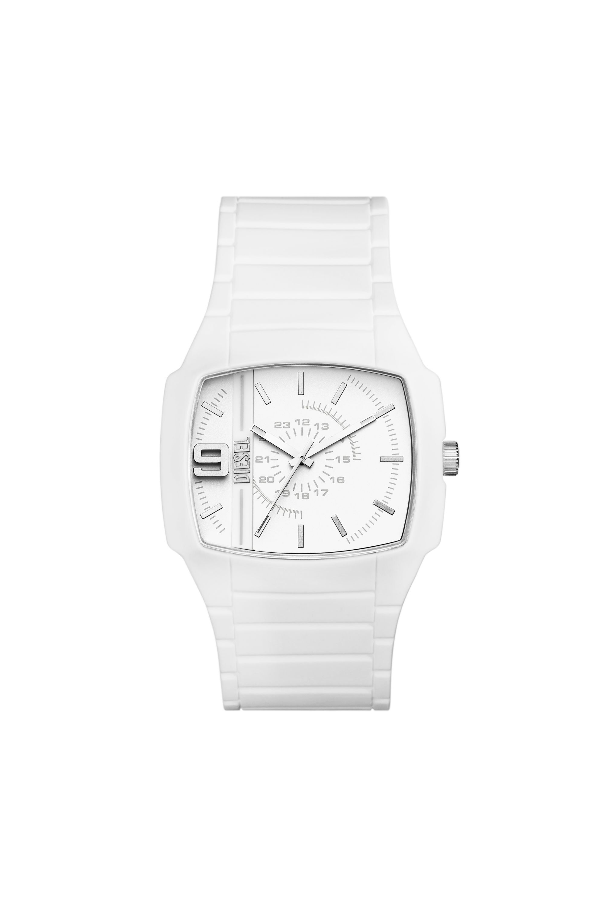 DZ2204 Cliffhanger 2.0 three-hand white silicone watch｜メンズ｜DIESEL