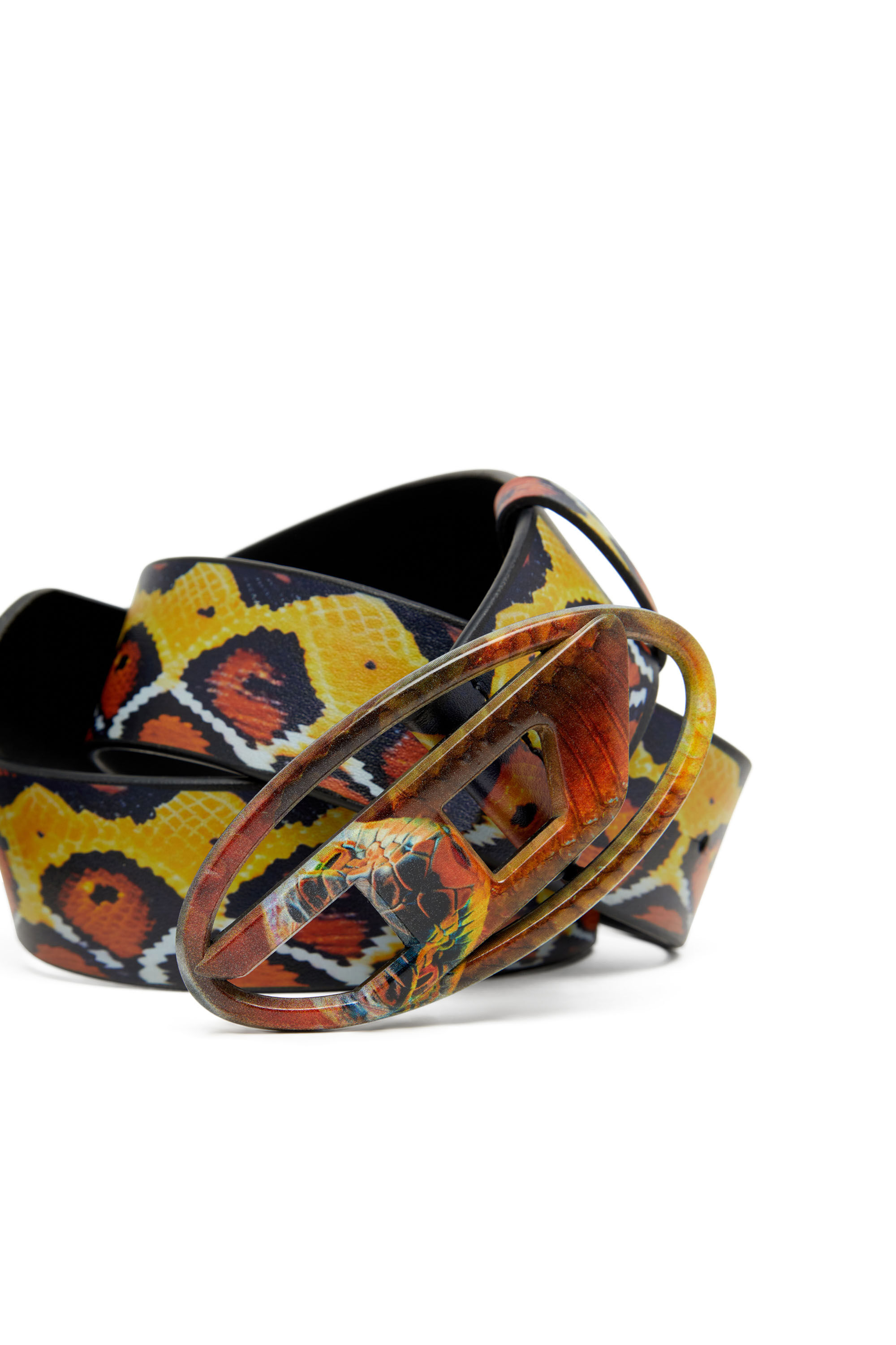 Diesel - CNY-B-1DR, Unisex's Belt with snake motif in マルチカラー - 3