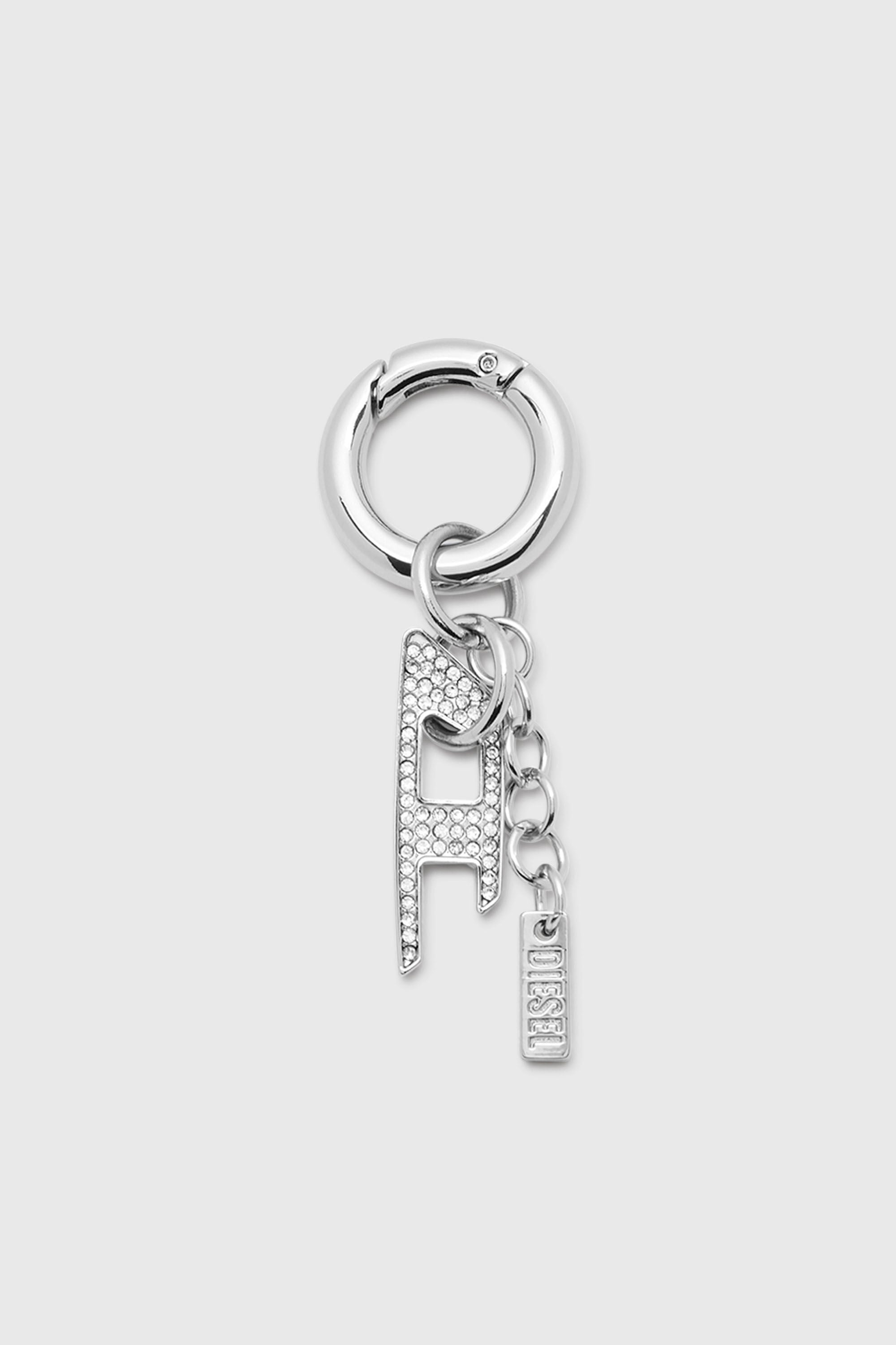 Diesel - CHARM-D, Unisex's Charm with rhinestone D charm in シルバー - 1