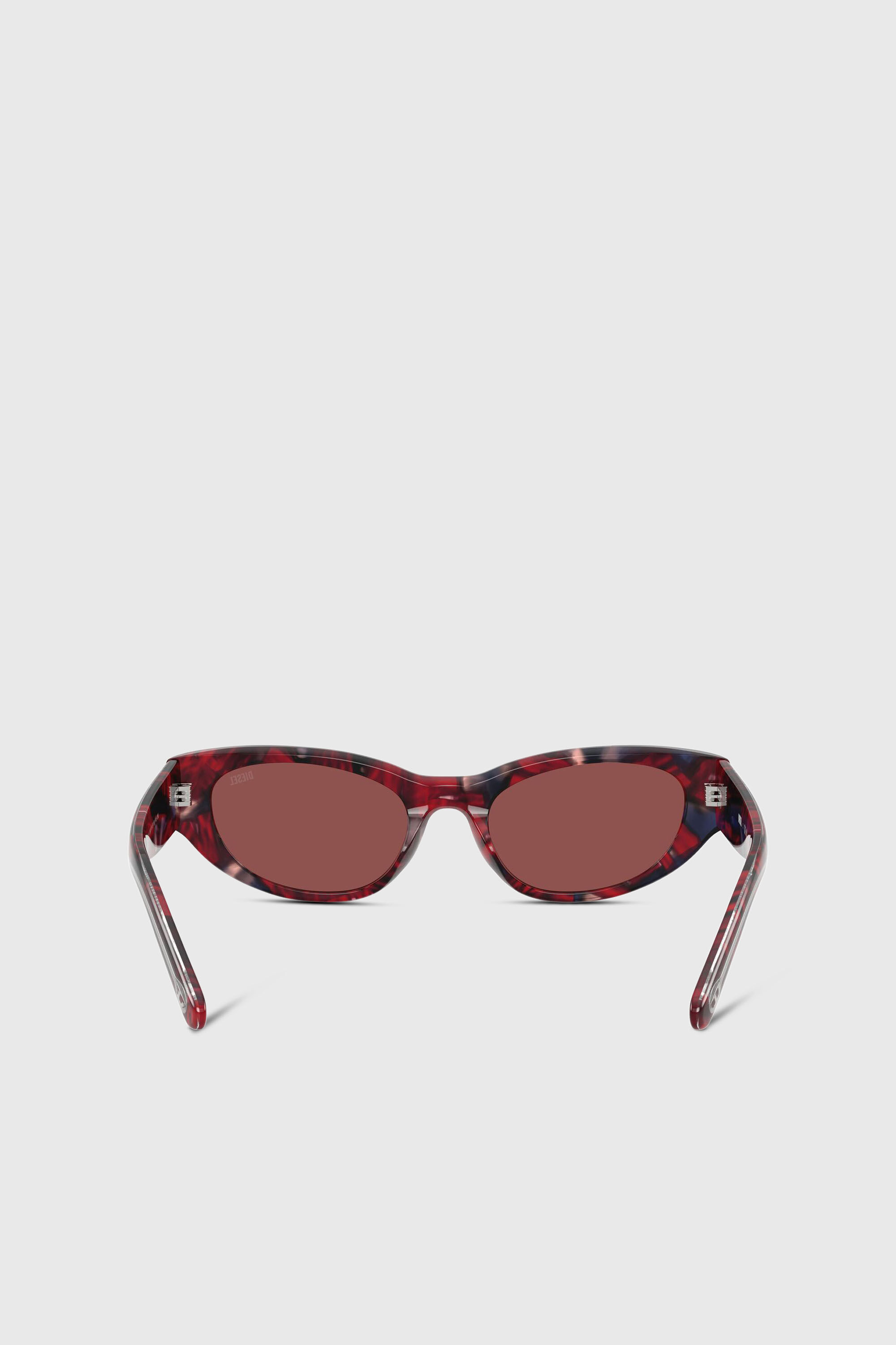 Diesel - 0DL2010U, Unisex's Cat-eye style sunglasses in レッド/ブラウン - 3
